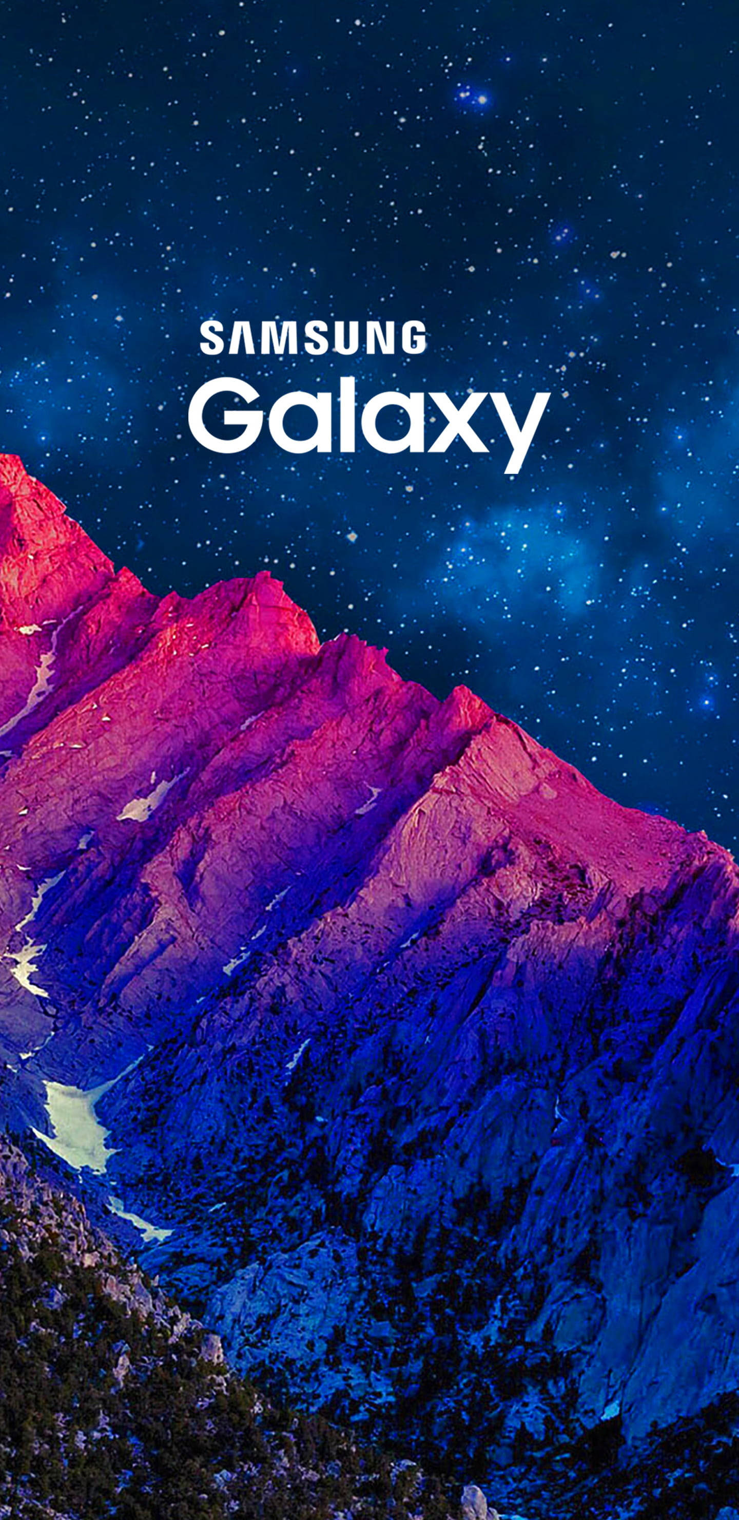 三星Galaxy J6照亮暮光山峰 壁紙