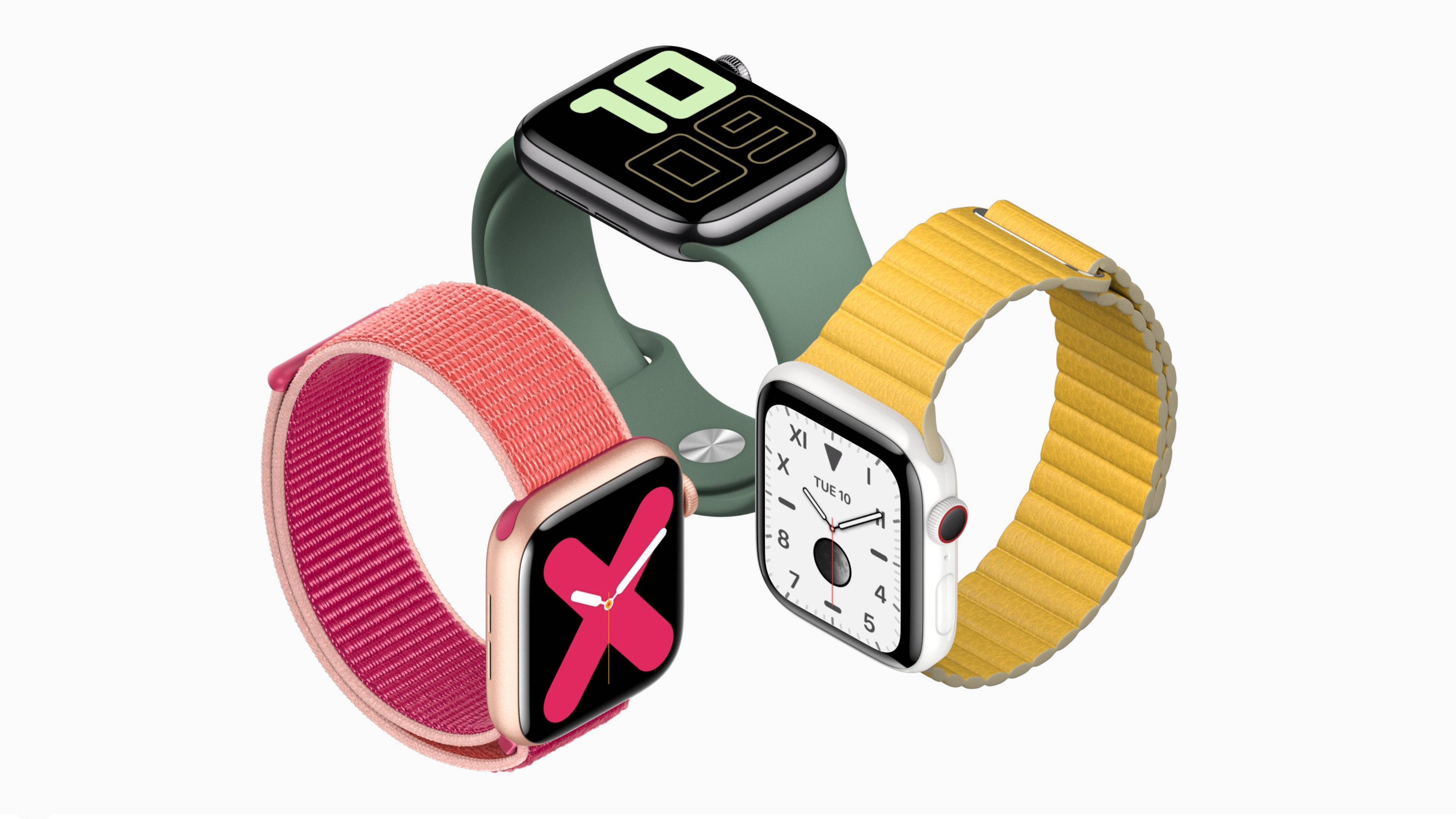 三款不同的 Apple Watch 壁紙