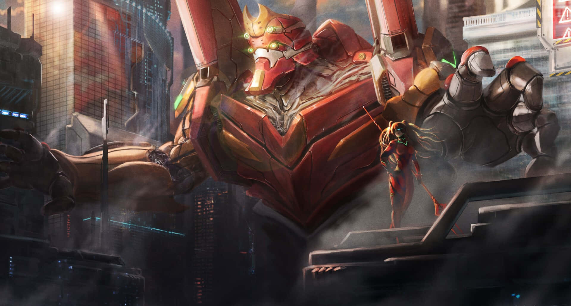 「不安世界中的天使之戰」 壁紙