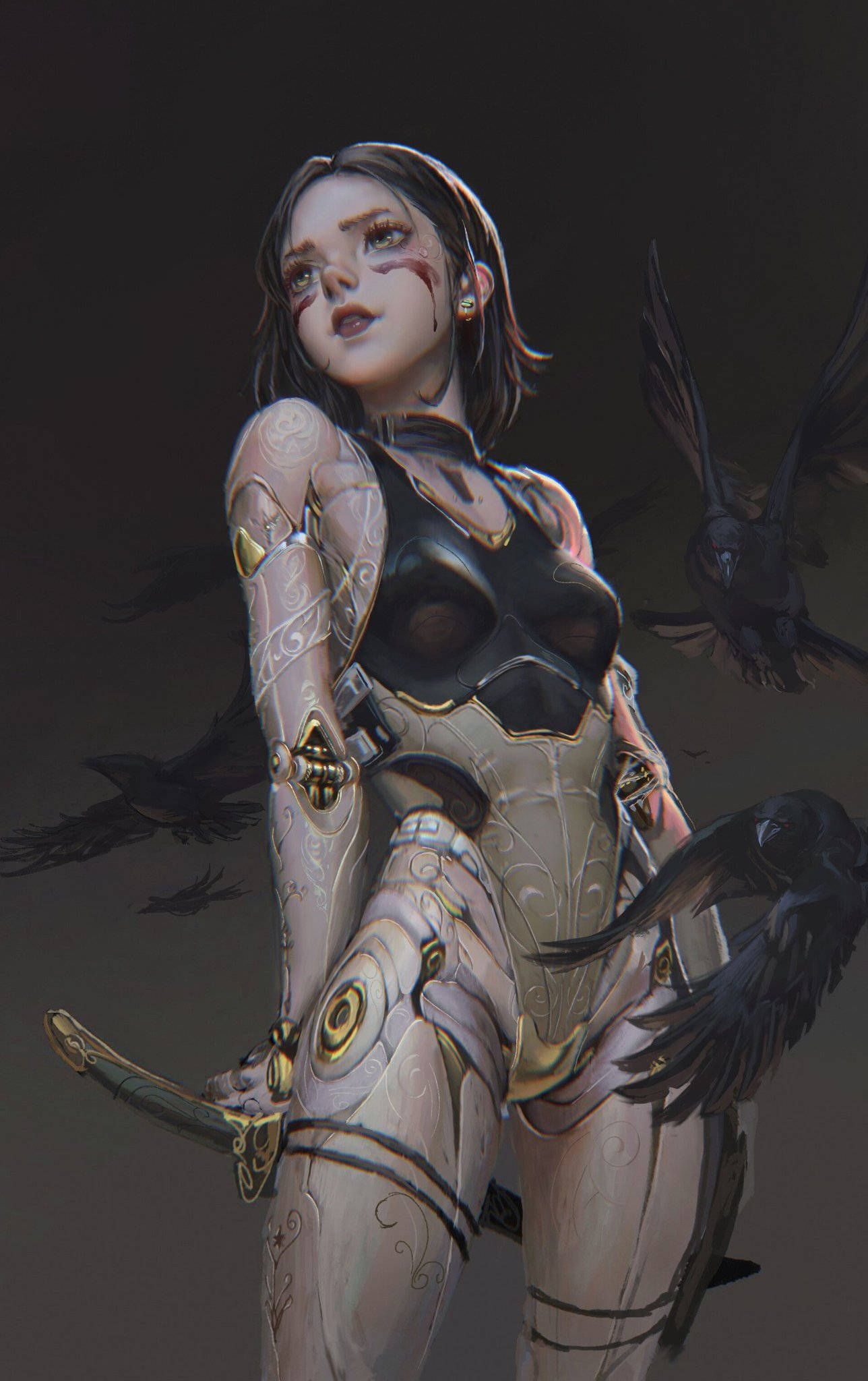 烏鴉與艾莉塔：戰鬥天使 壁紙