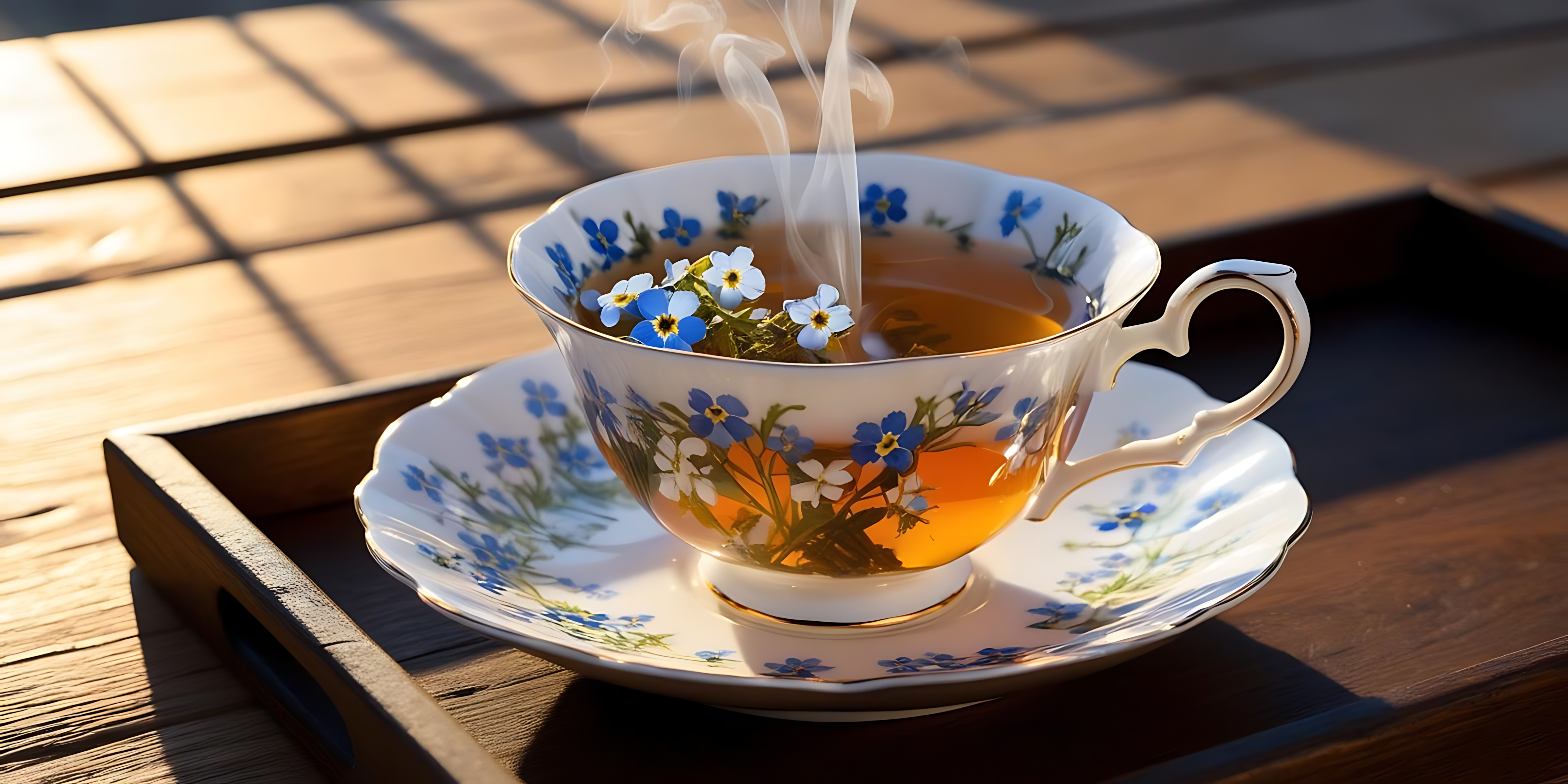 乾花茶杯 壁紙