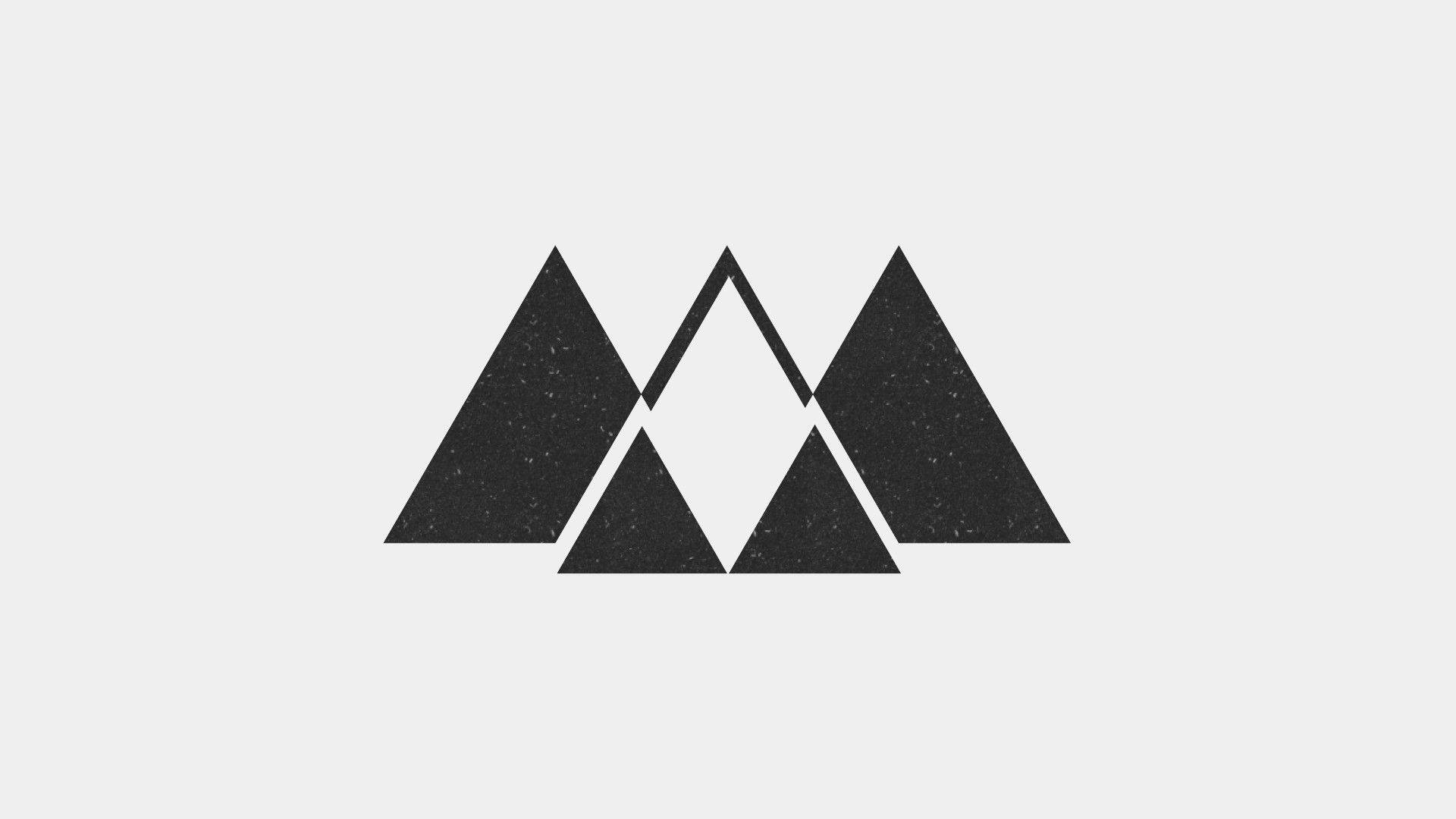 極簡三角山巒桌布