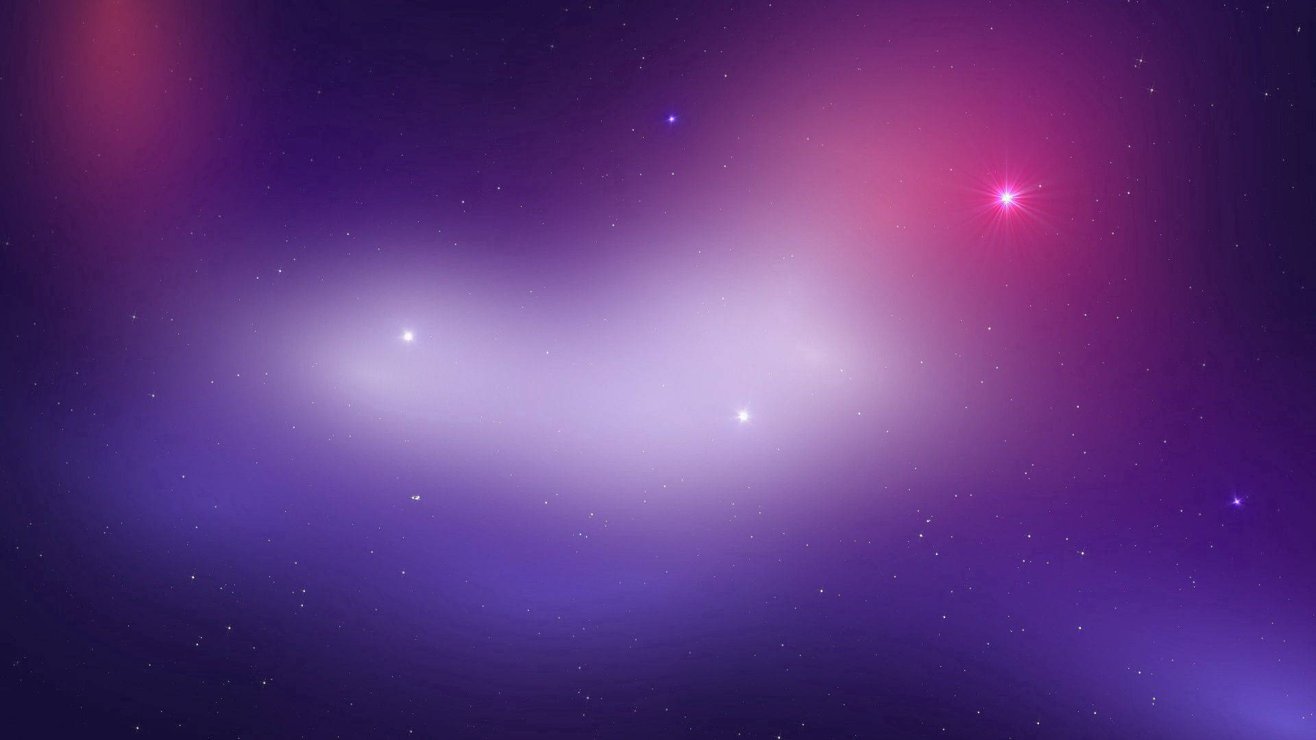 白色與紫色星星的星空背景，銀河桌布 — 紫色 壁紙