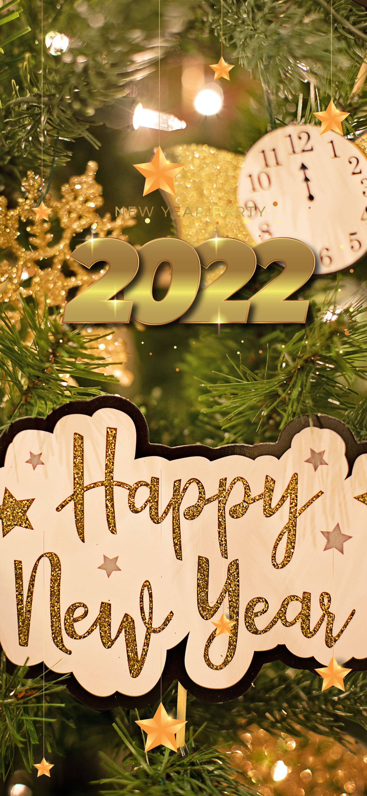 「以壯觀煙火迎接2022快樂新年」 壁紙