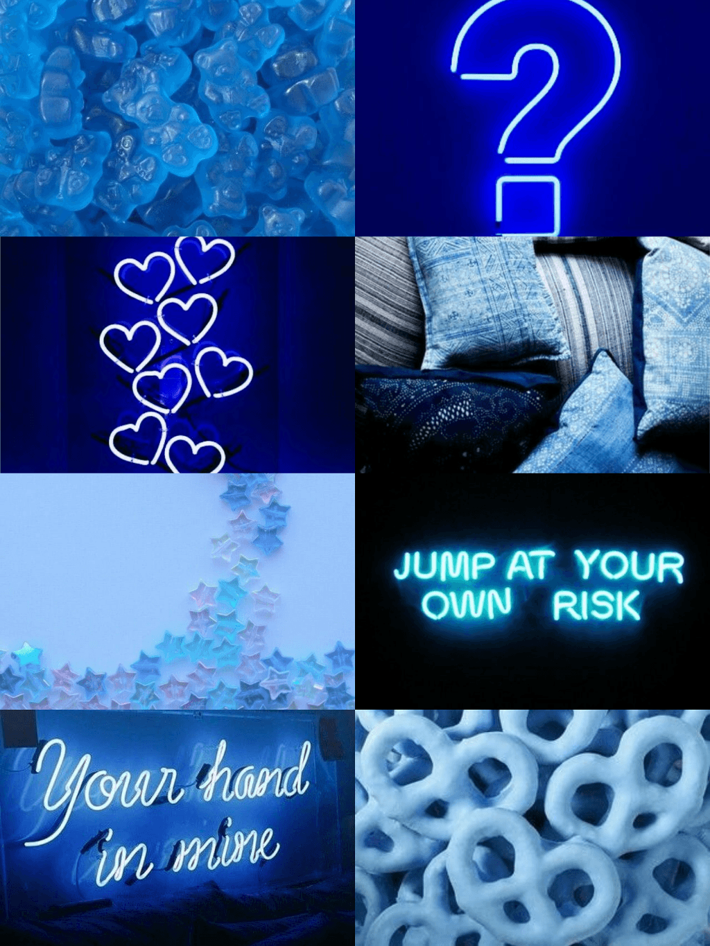 以大胆霓虹蓝背景展现你的内在光芒 壁紙