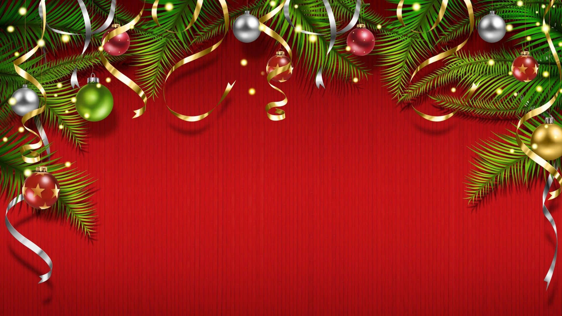 以紅色背景時尚慶祝聖誕 壁紙