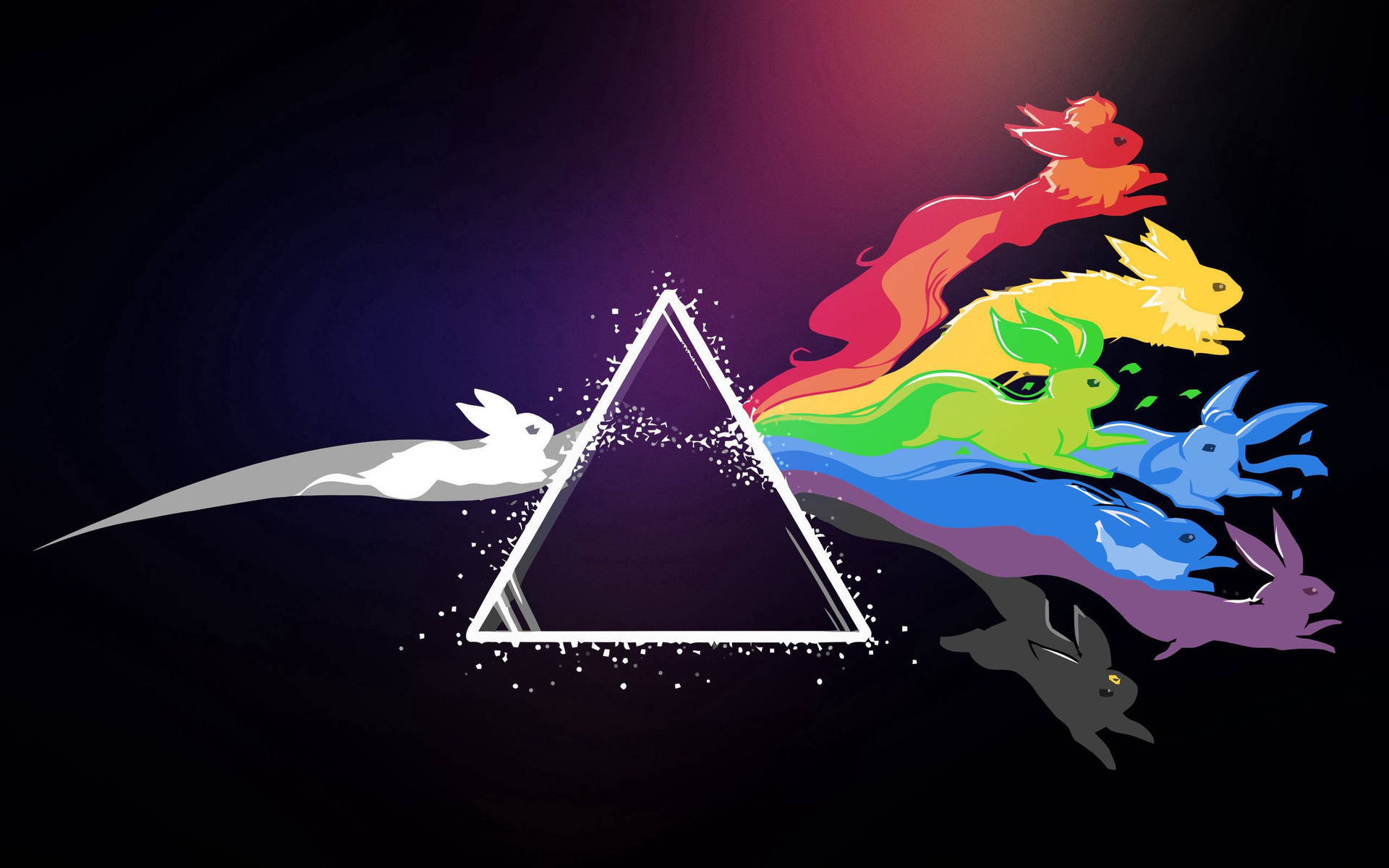Pink Floyd 彩虹伊布寶可夢桌布 — 寶可夢 壁紙