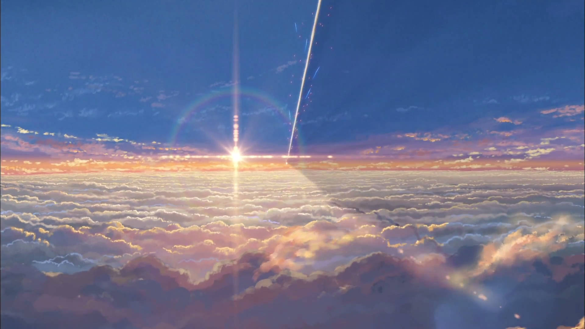 你的名字 動畫雲海夕陽 壁紙