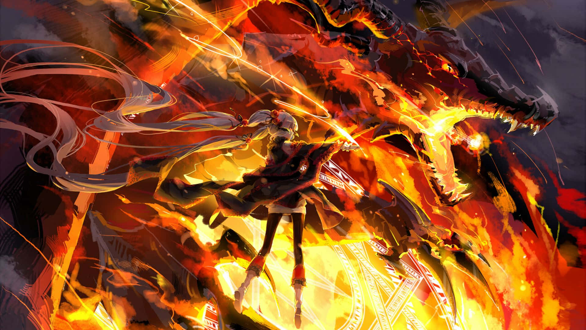 兇猛魔法噴火龍動漫 壁紙