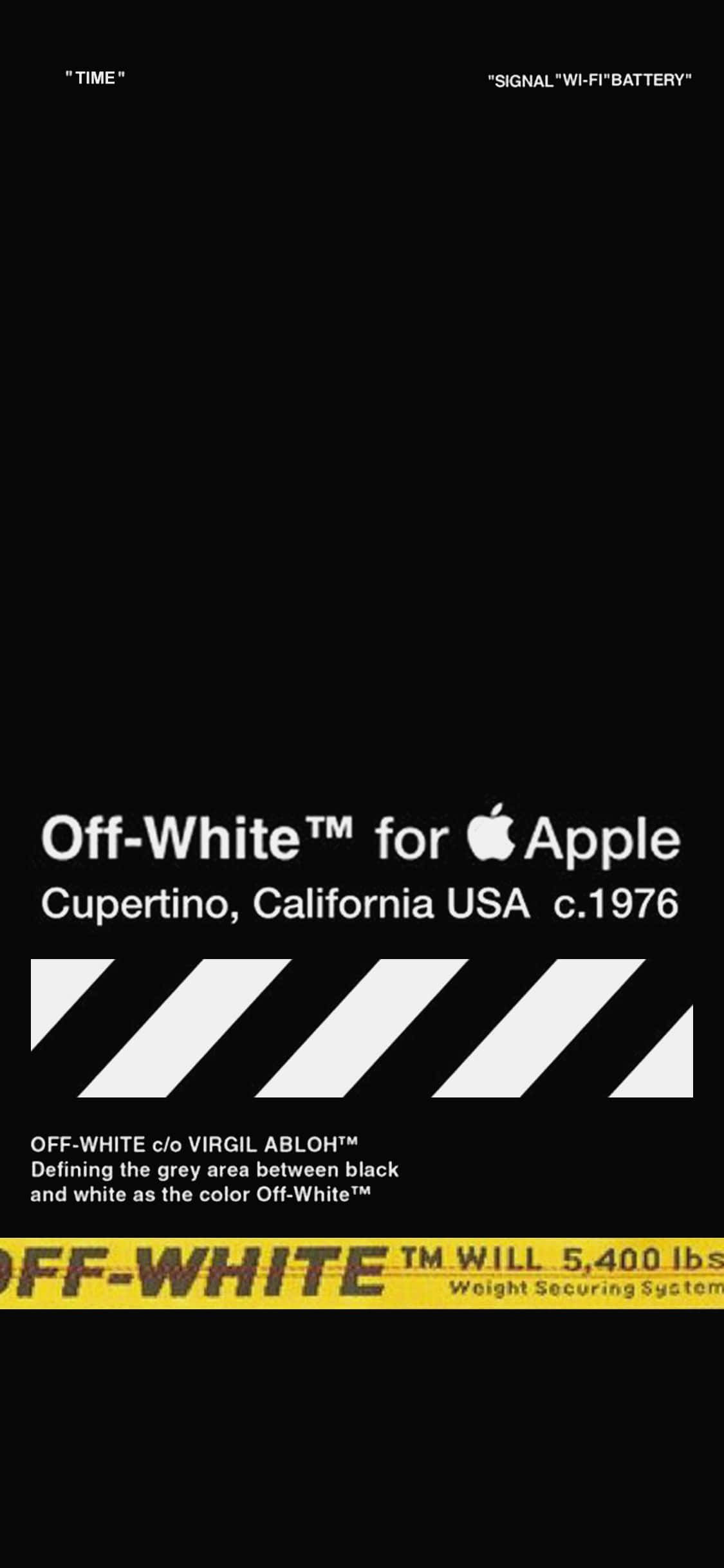 全新Off White iPhone 11，時尚現代設計 壁紙