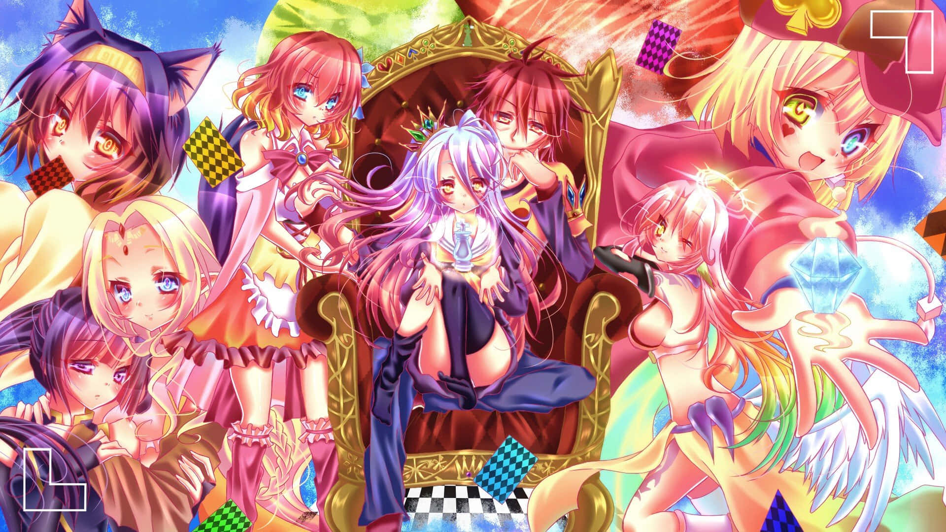 兩兄妹在遊戲統治的世界中成為最強玩家 壁紙