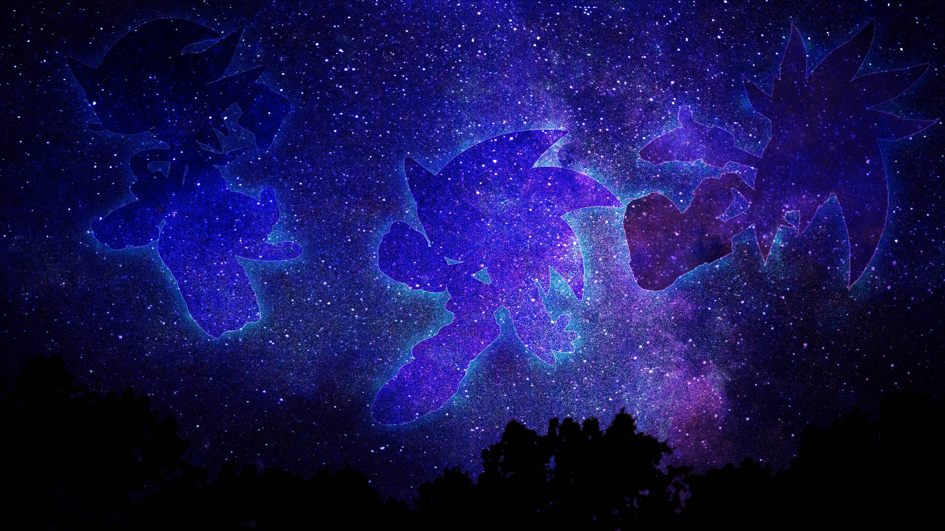 1920x1080 刺蝟與星空