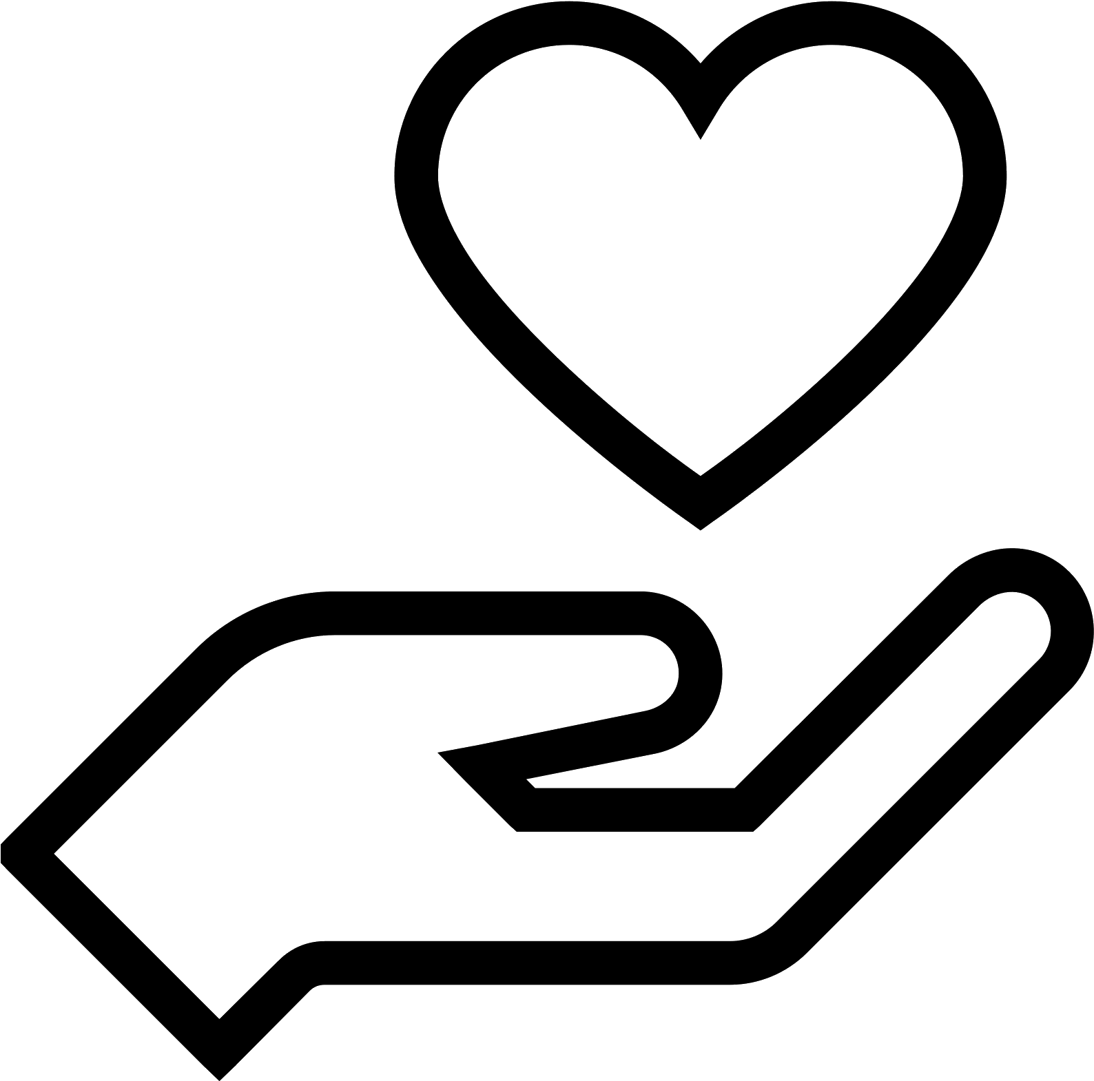 关爱之手托举爱心图标 壁紙