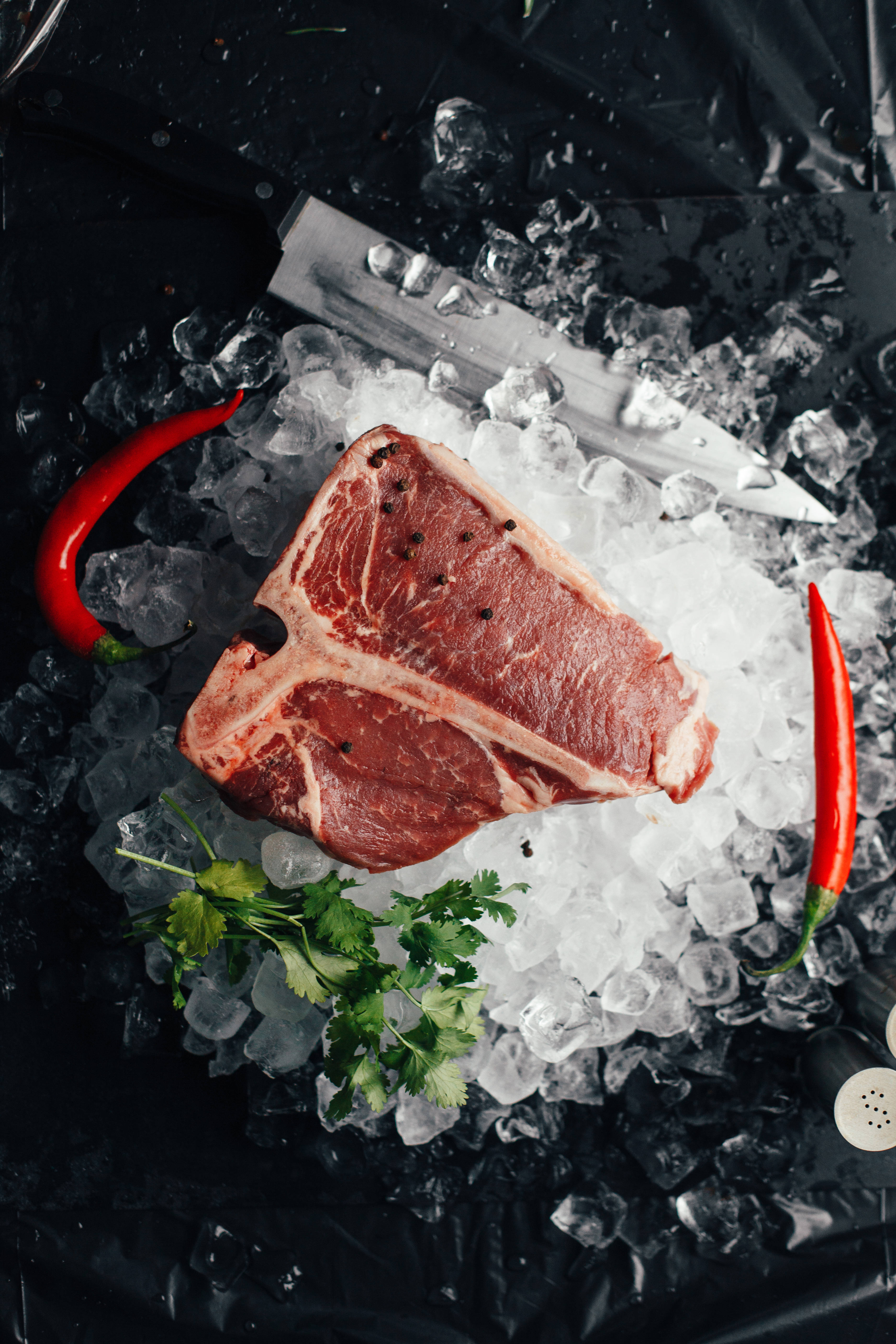 冰块上的神户牛肉 壁紙