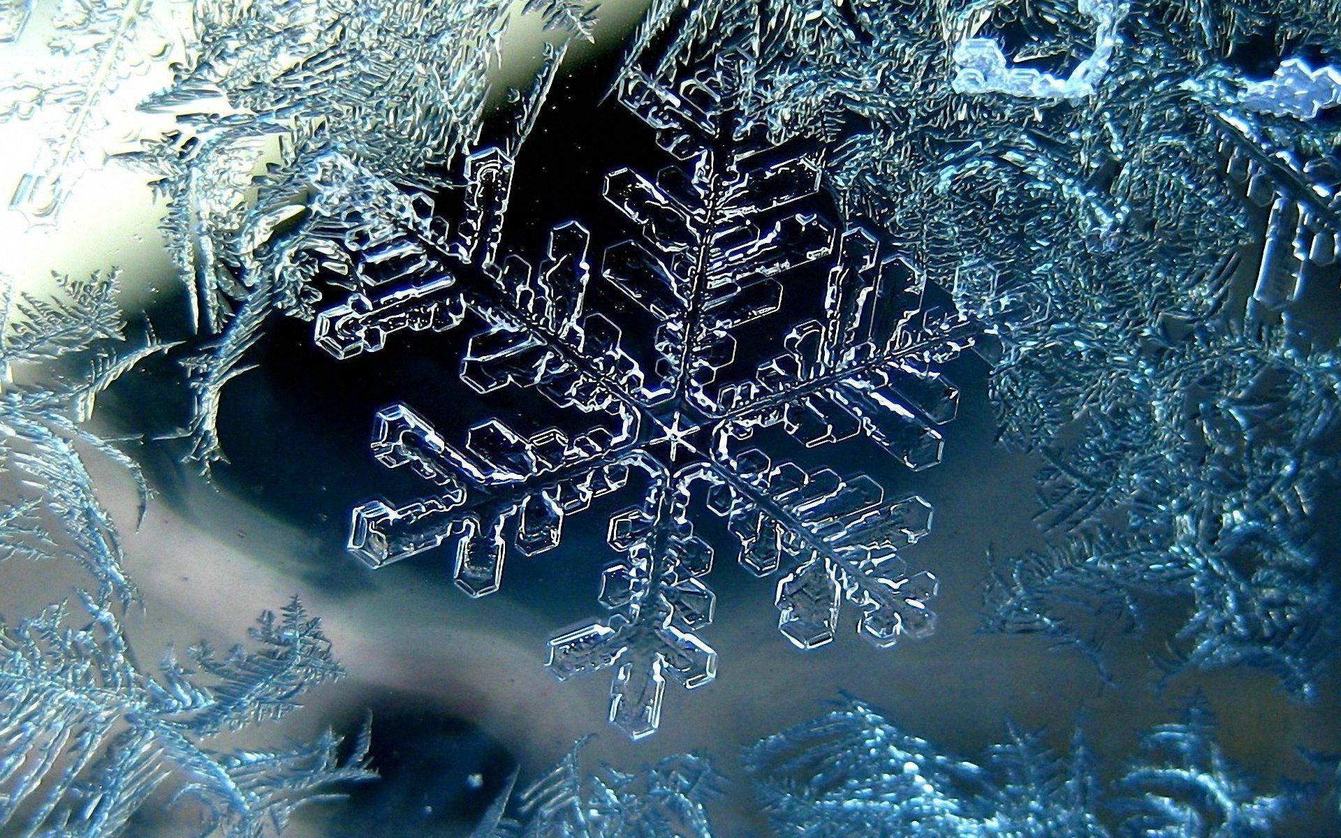冰晶雪花 壁紙