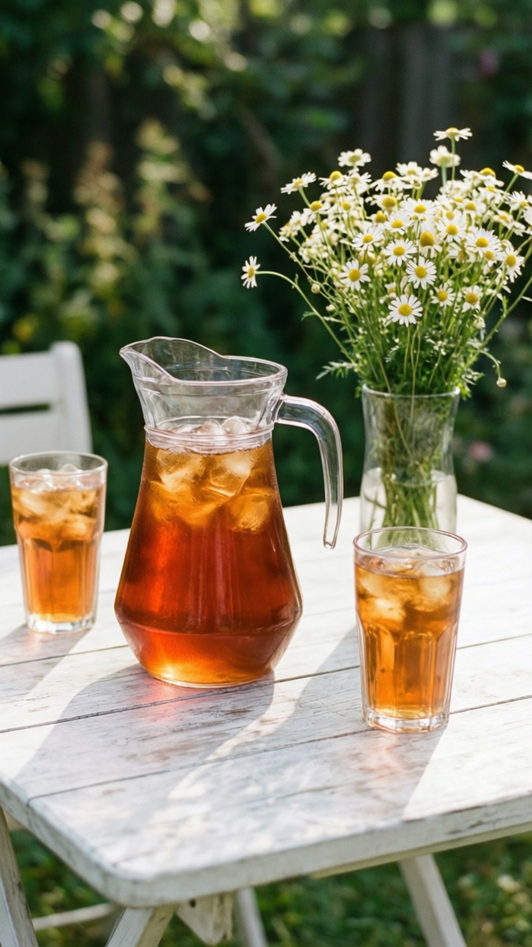 冰茶与雏菊 壁紙