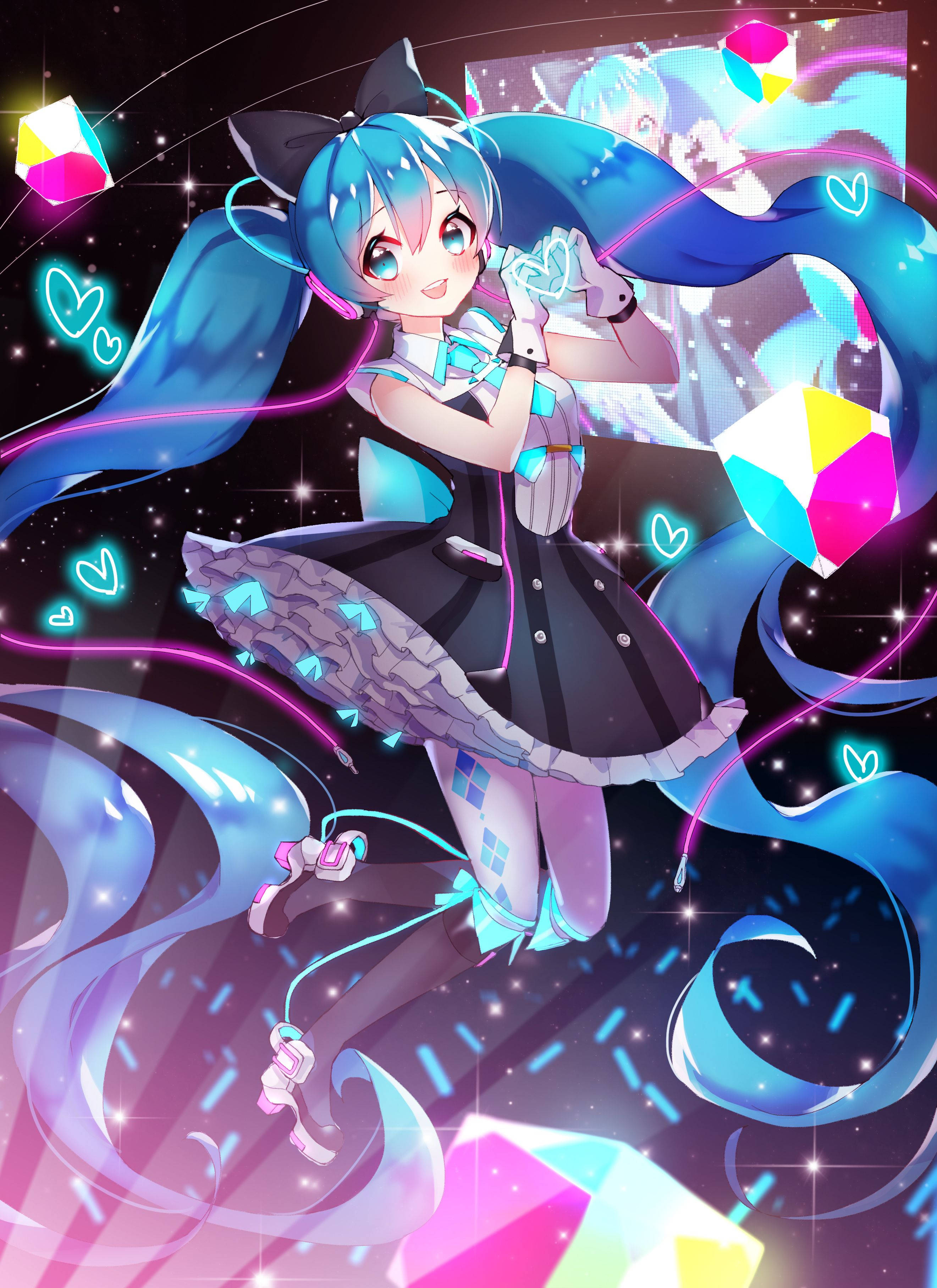 初音未來以美貌吸引粉絲 壁紙