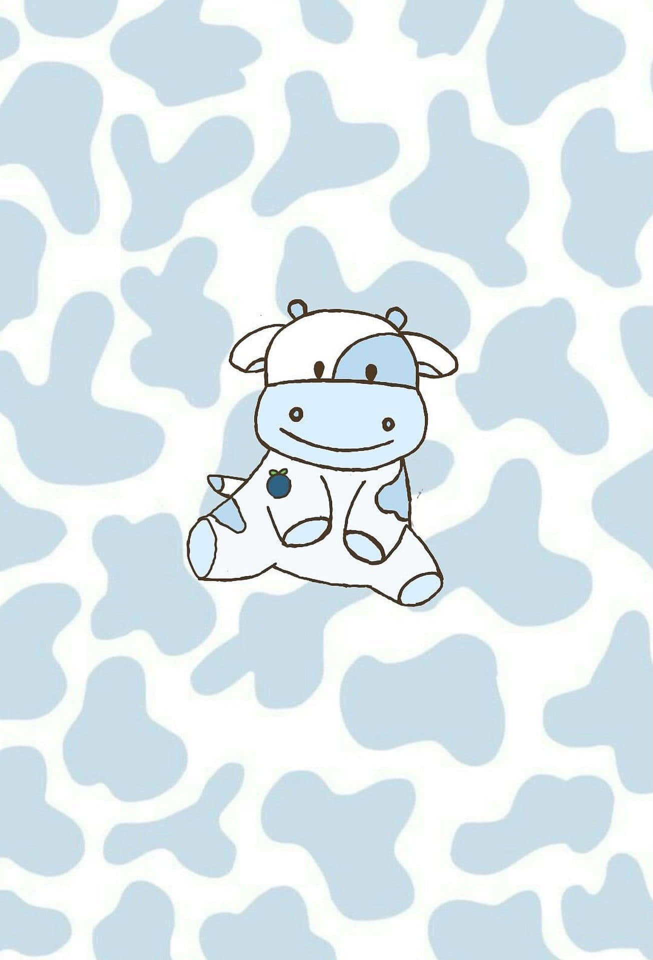 「創意藍色乳牛紋藝術」 壁紙