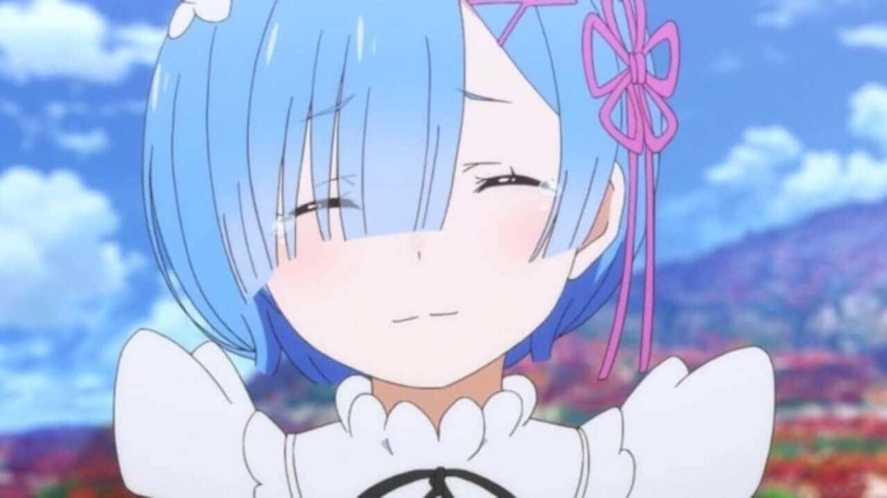 动漫女孩头像微笑 壁紙