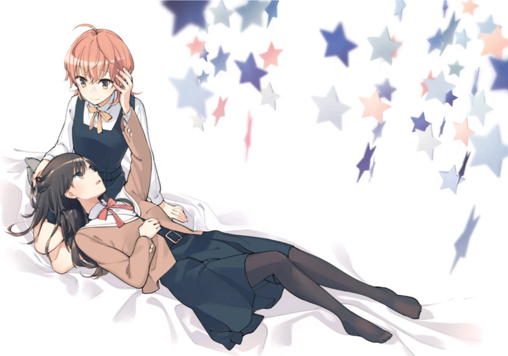 动漫百合星空艺术 壁紙