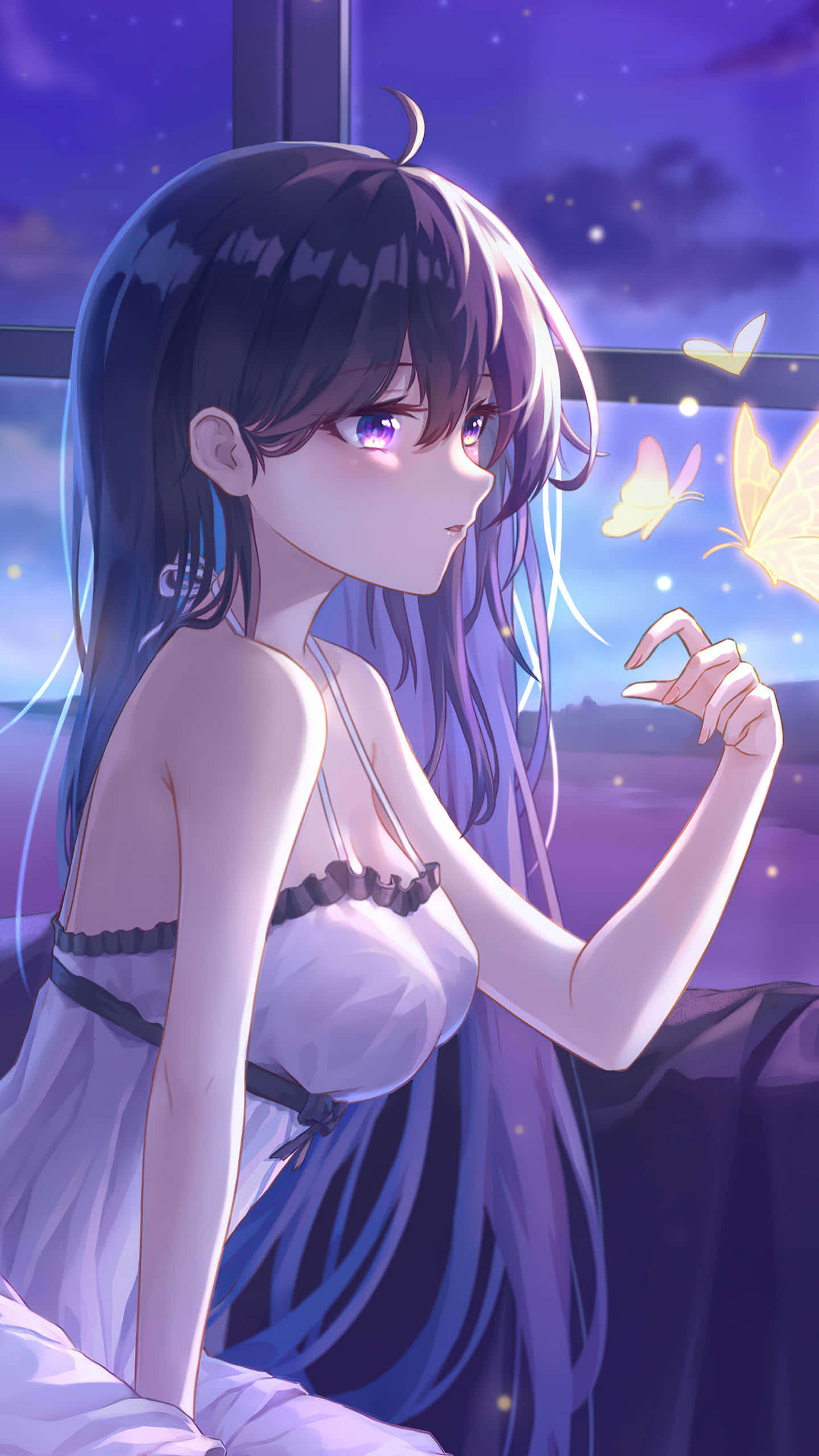 動漫女孩睡衣頭像 壁紙