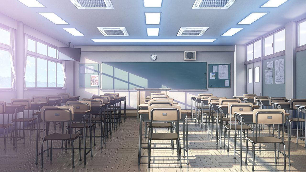 動漫校園場景空教室 壁紙