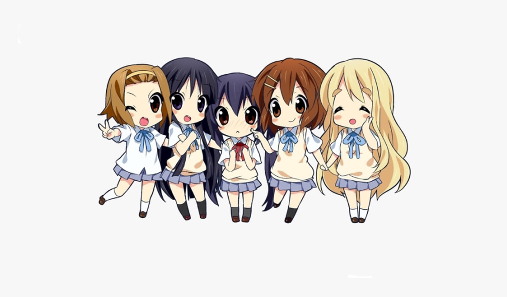 動漫校園女學生 壁紙