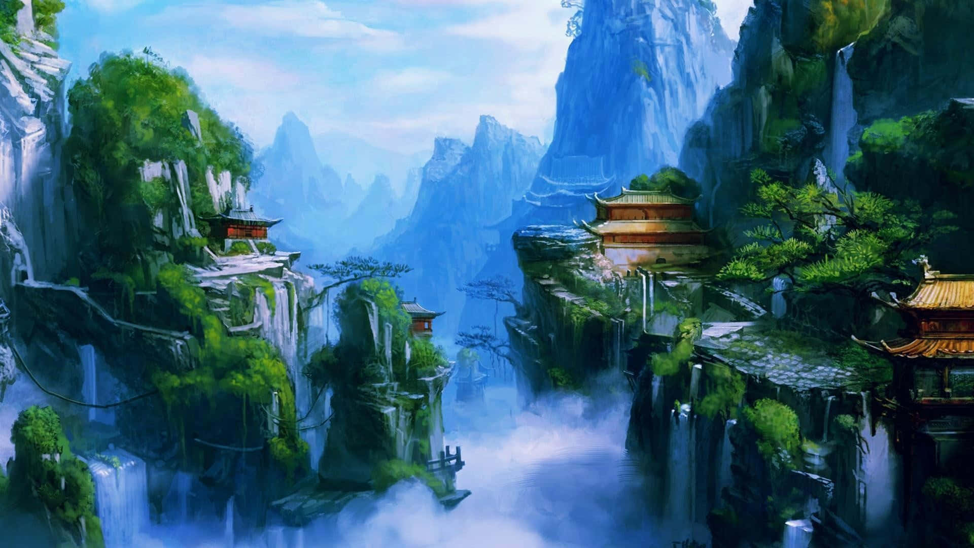 動漫風景之美，撫慰心靈 壁紙