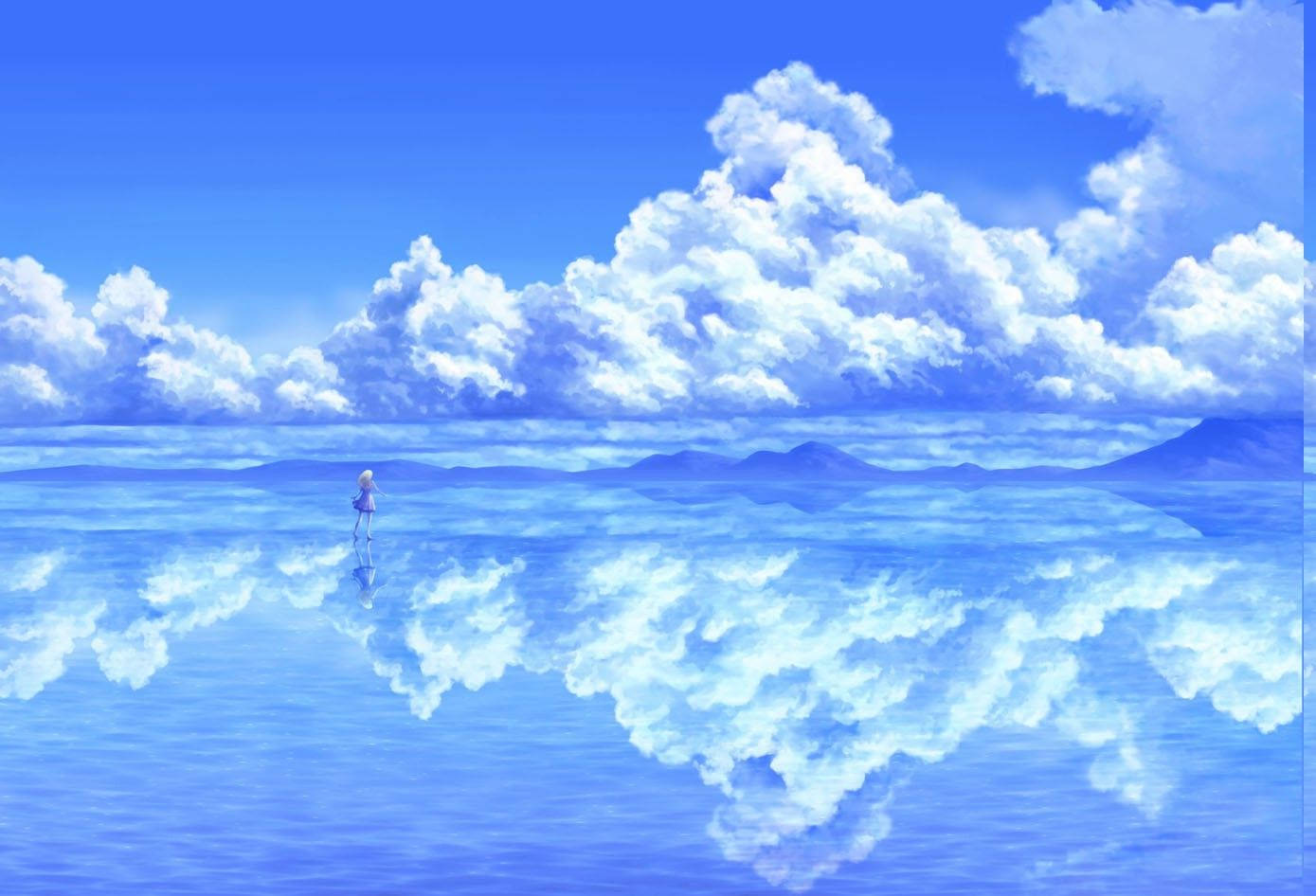 動漫風景雲海 壁紙