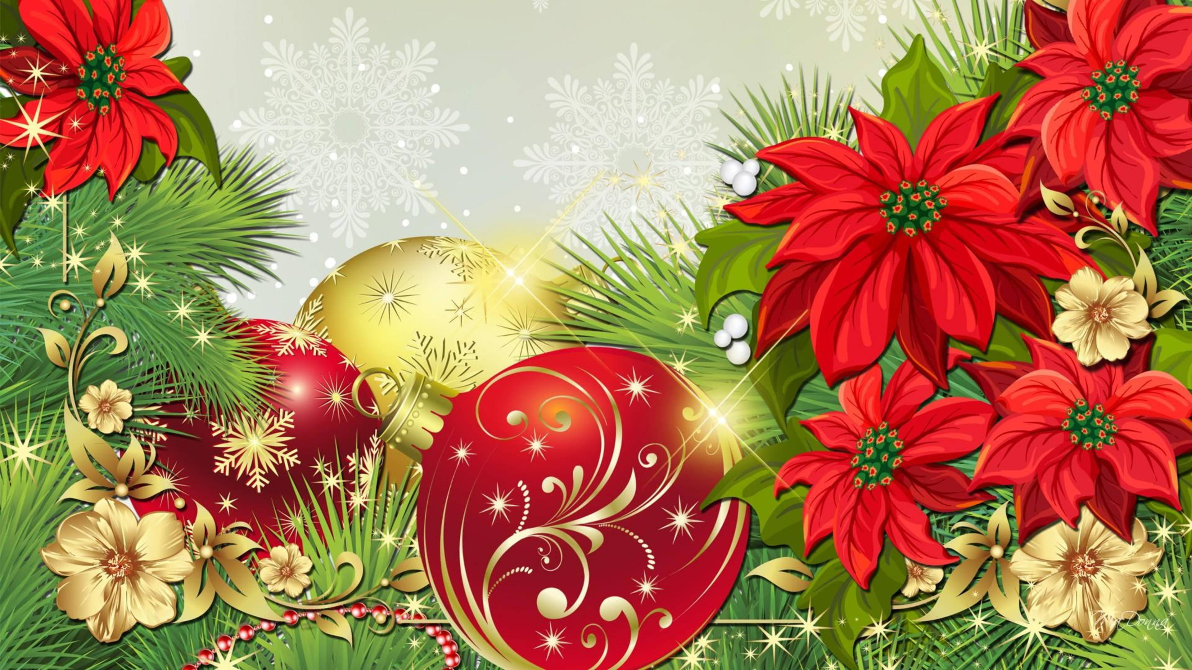 動畫聖誕紅 壁紙