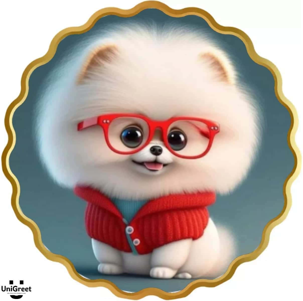 卡通小狗可愛頭像 壁紙