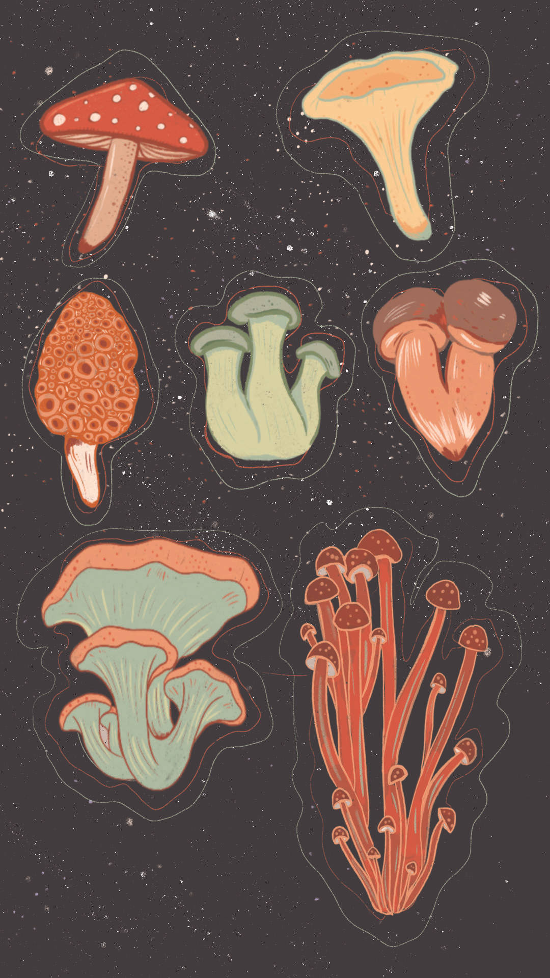 卡通蘑菇美學 壁紙