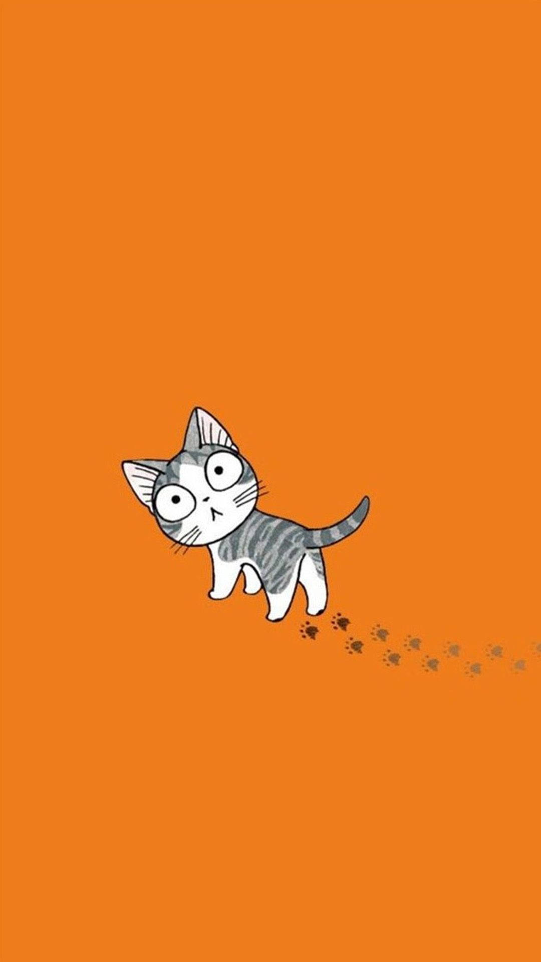 卡通貓爪印 壁紙