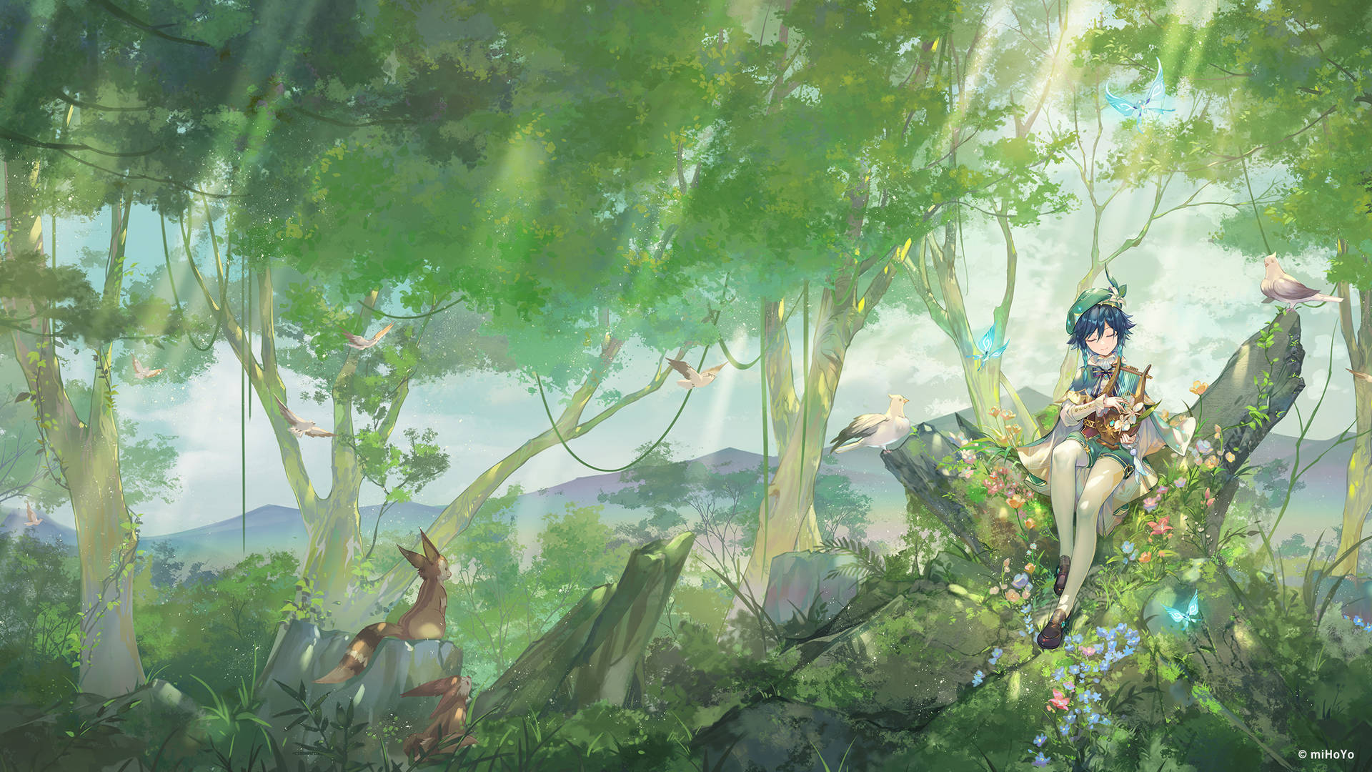 原神温迪自然中 — 原神 壁紙