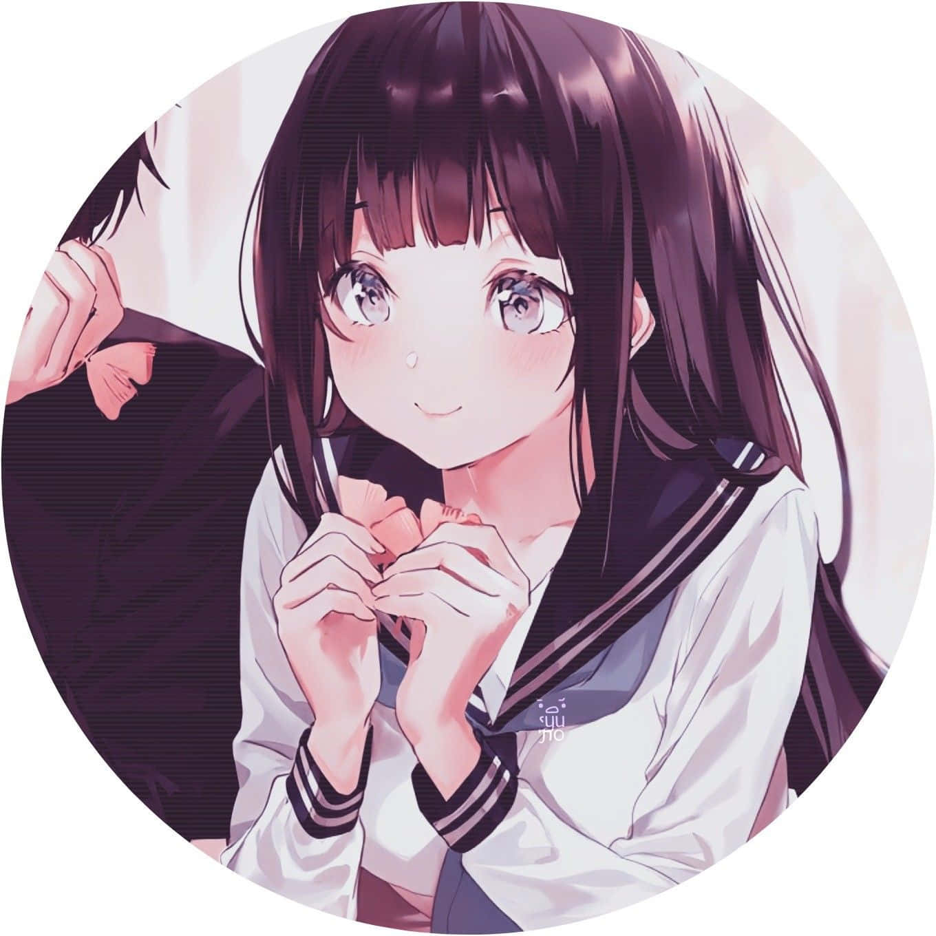 可愛動漫女孩情侶頭像配對 壁紙