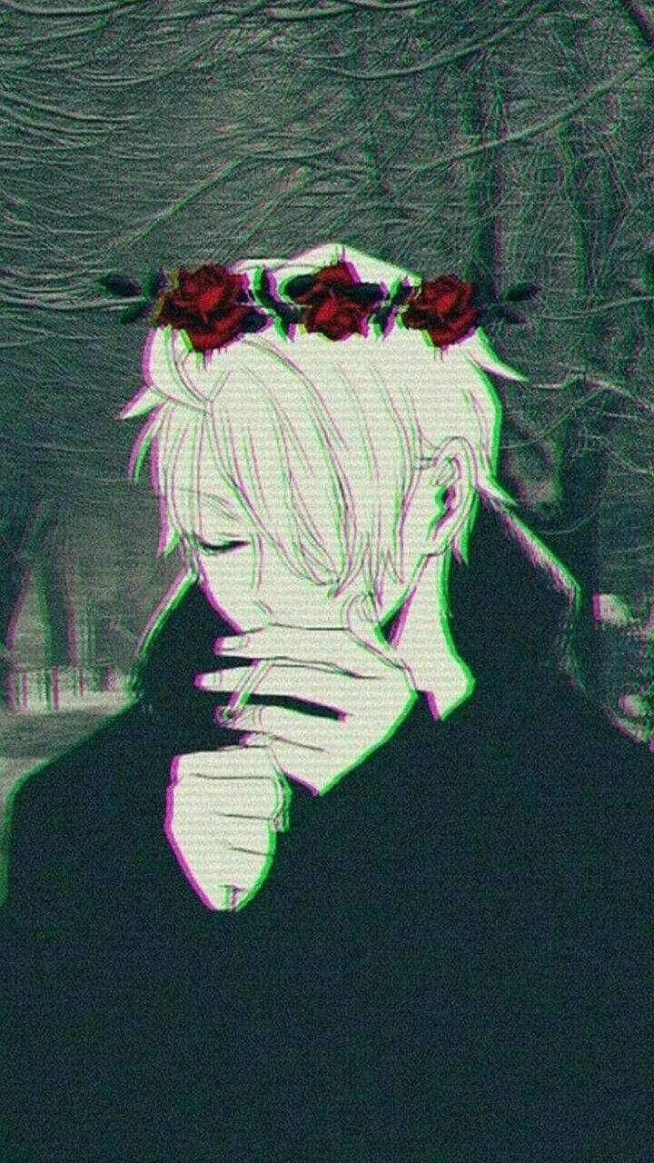 可愛動漫頭像 玫瑰皇冠男孩 壁紙