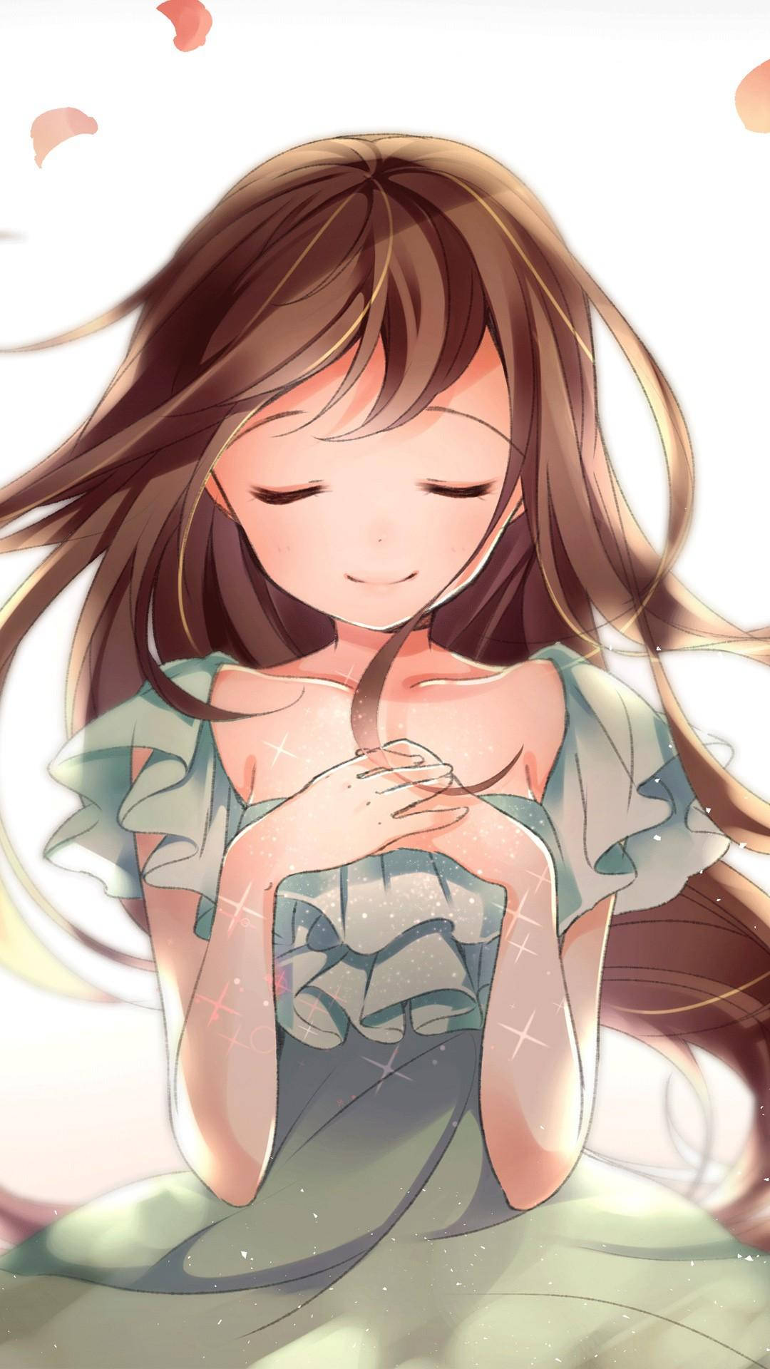可愛動漫頭像許願少女 壁紙
