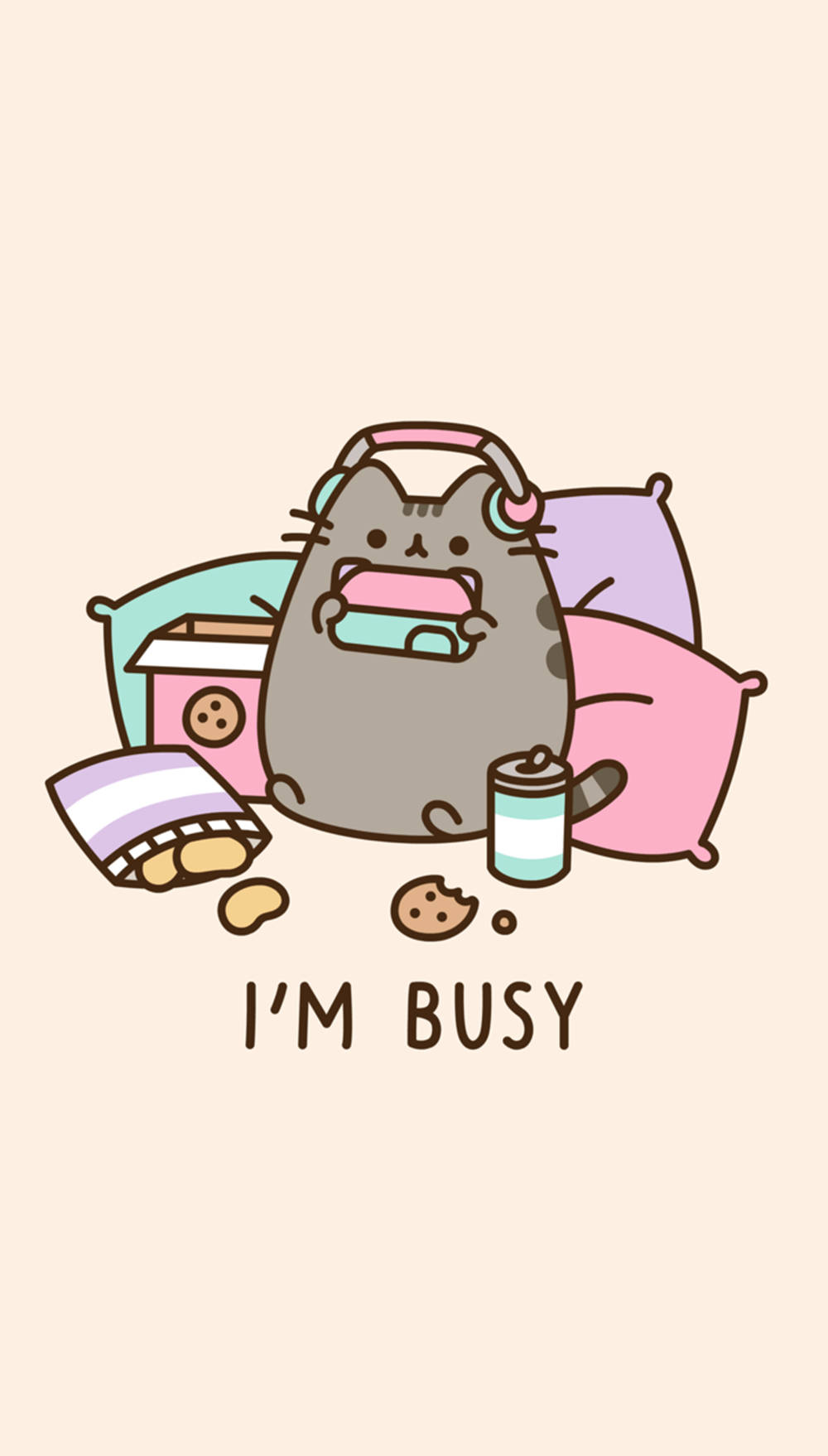 可愛卡哇伊風格 Pusheen 貓 壁紙