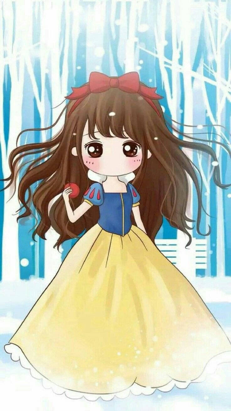 可愛少女風白雪公主 壁紙