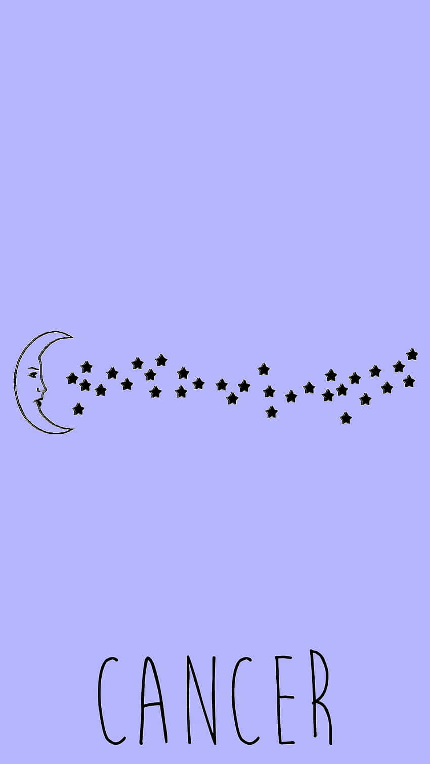 可愛巨蟹座星座淡紫色 壁紙