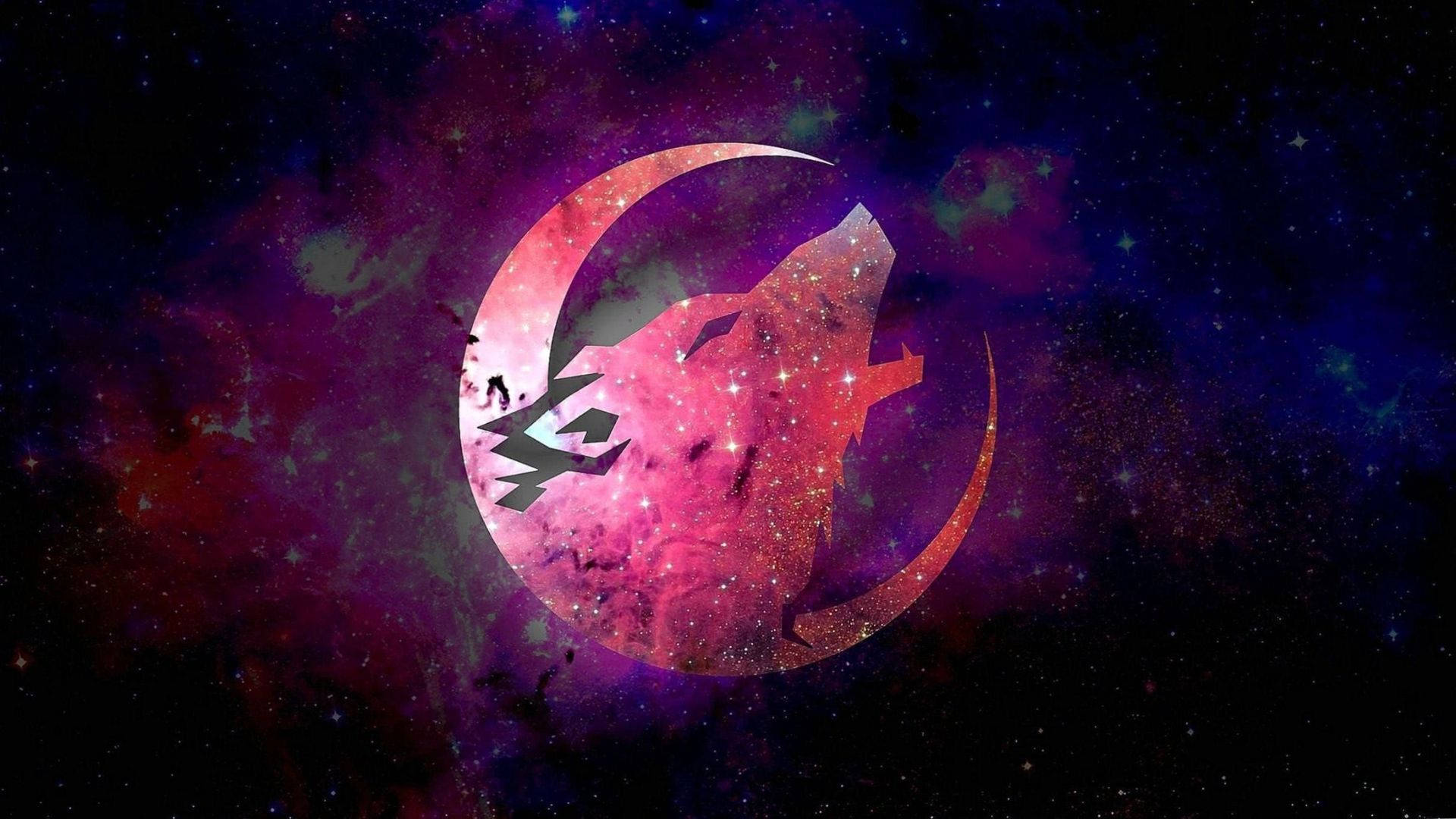 可愛星系中嚎叫的狼 壁紙