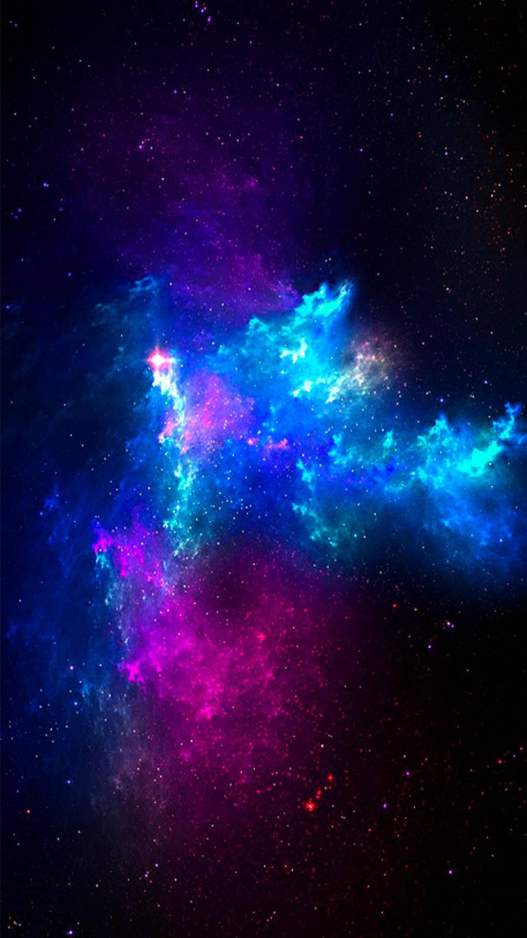 可愛星系與發光雲霧 壁紙