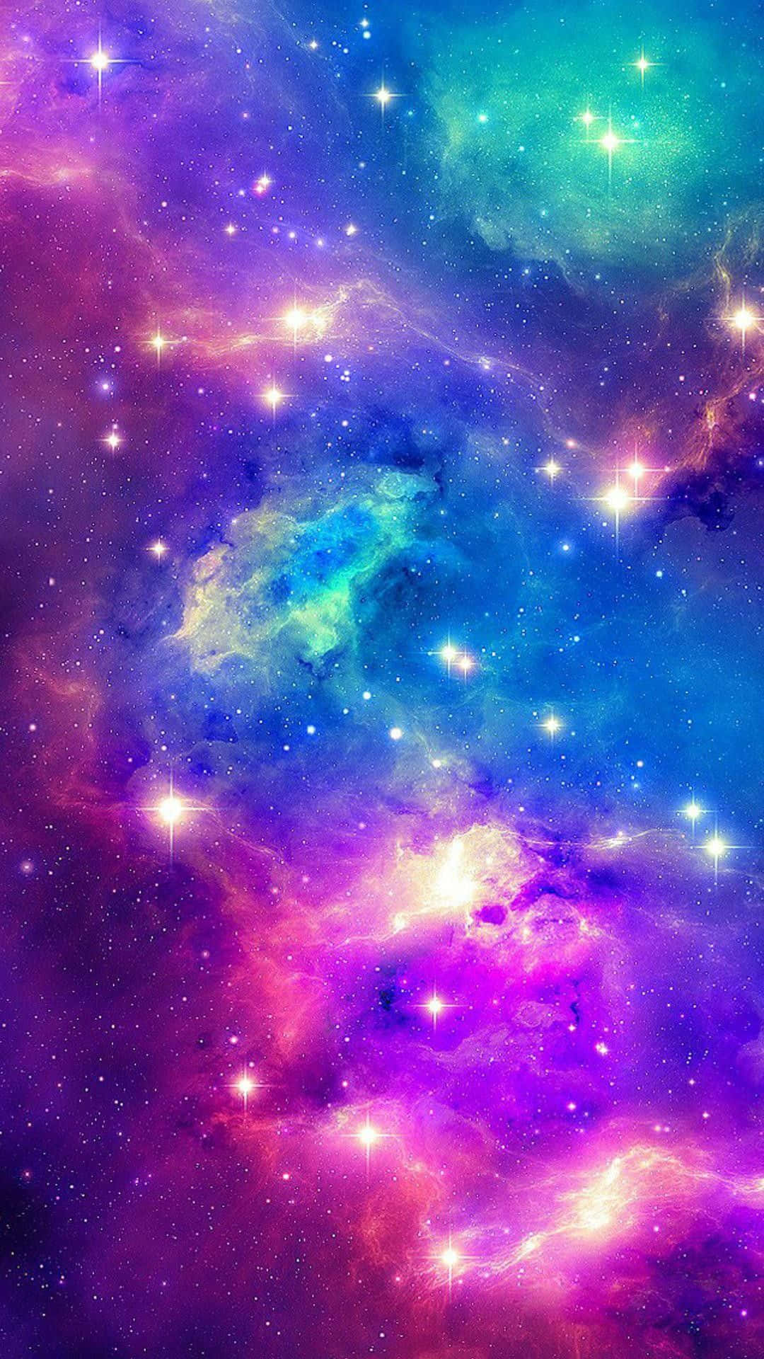 可愛活潑的粉彩星系 壁紙