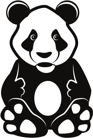可愛熊貓插畫 壁紙
