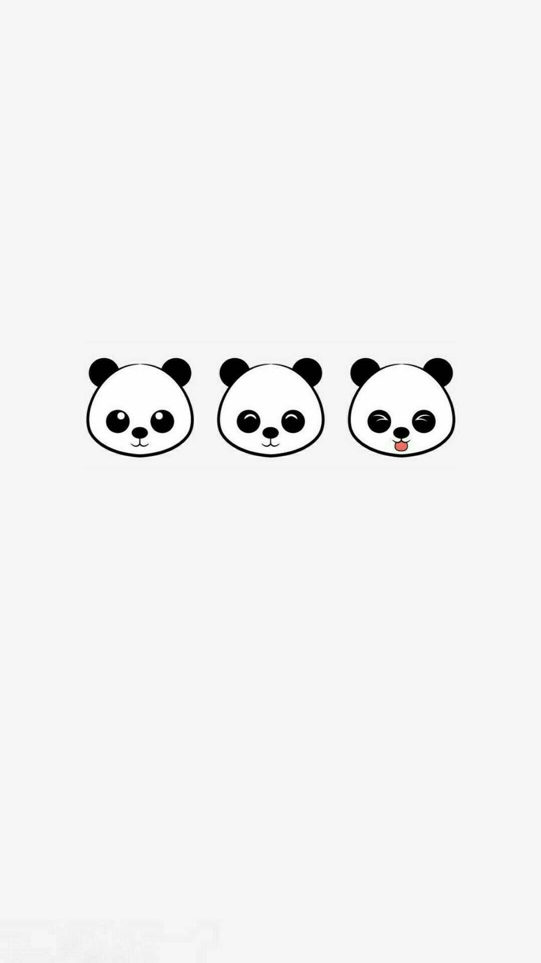 可愛熊貓頭手機桌布 壁紙