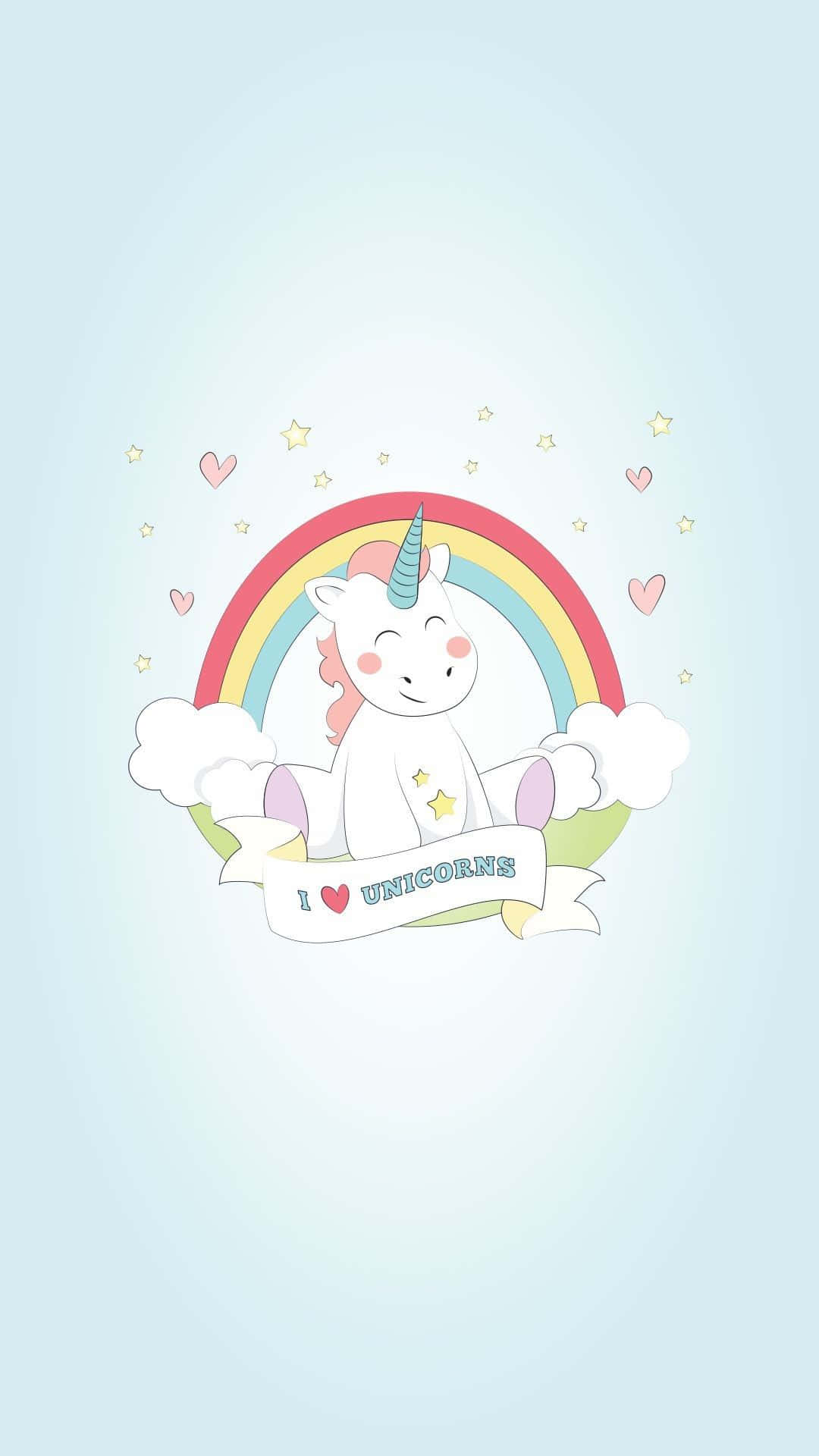 可愛獨角獸 我愛獨角獸 插畫藝術圖片 壁紙