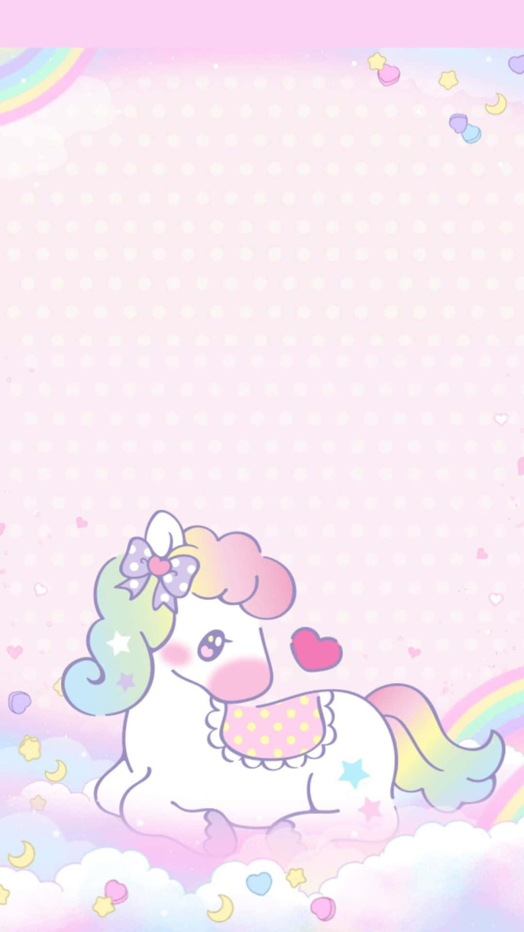 可愛獨角獸小馬插畫藝術圖片 壁紙