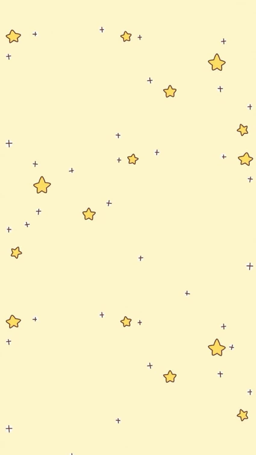 可愛的柔和黃色小星星 壁紙