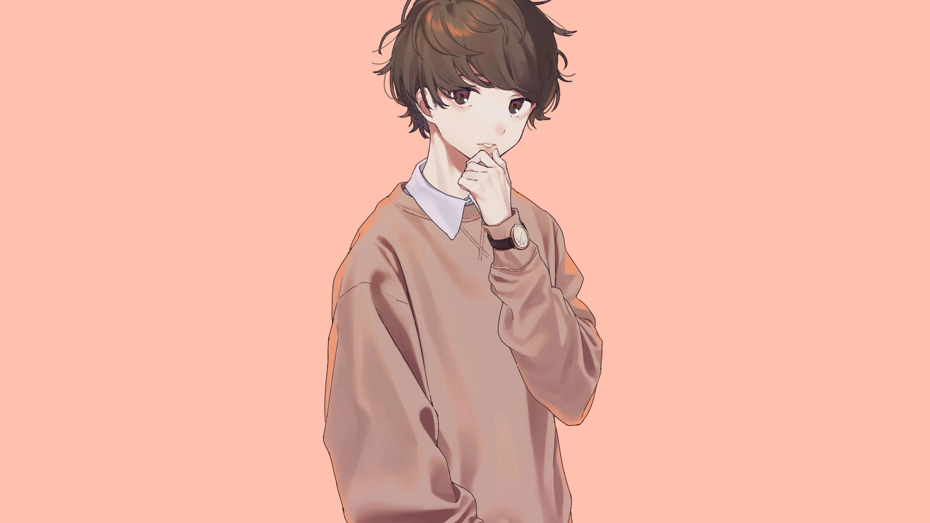 可愛粉色系美少年 壁紙