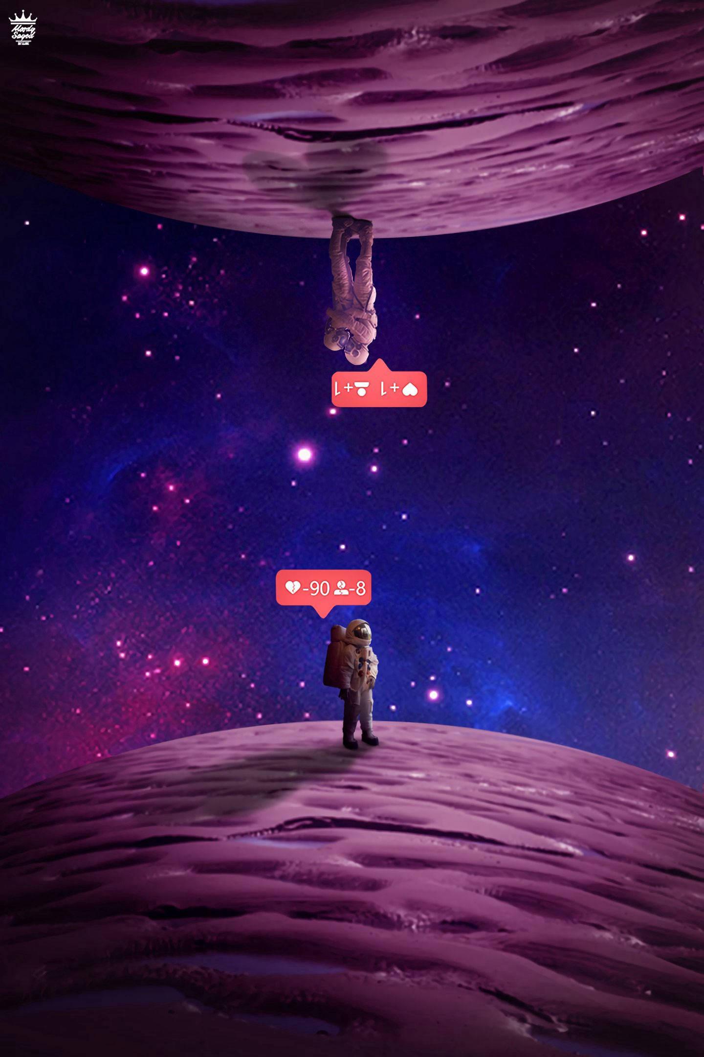 可愛紫色星球 壁紙